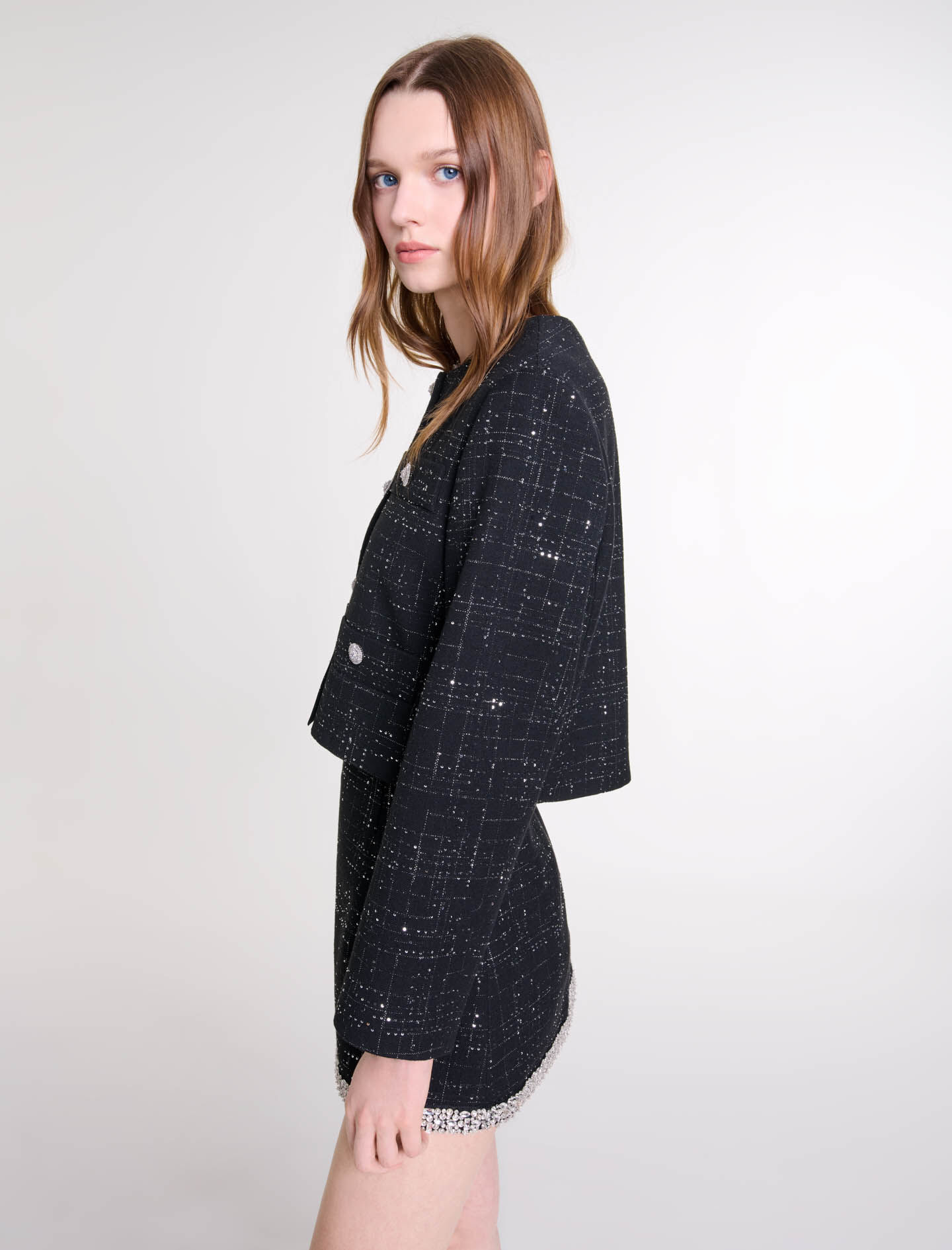 Short tweed jacket