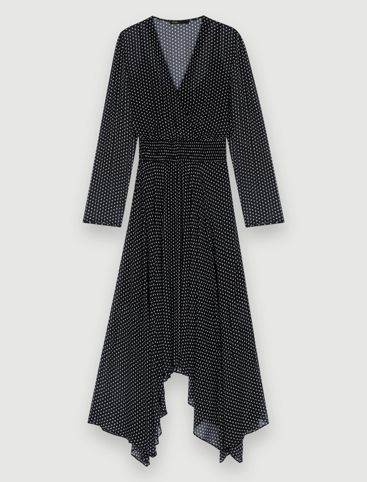 Mid-length polka dot dress