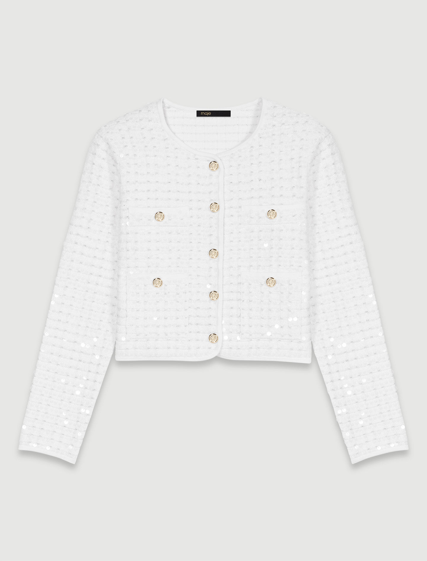 Sequin knit cardigan