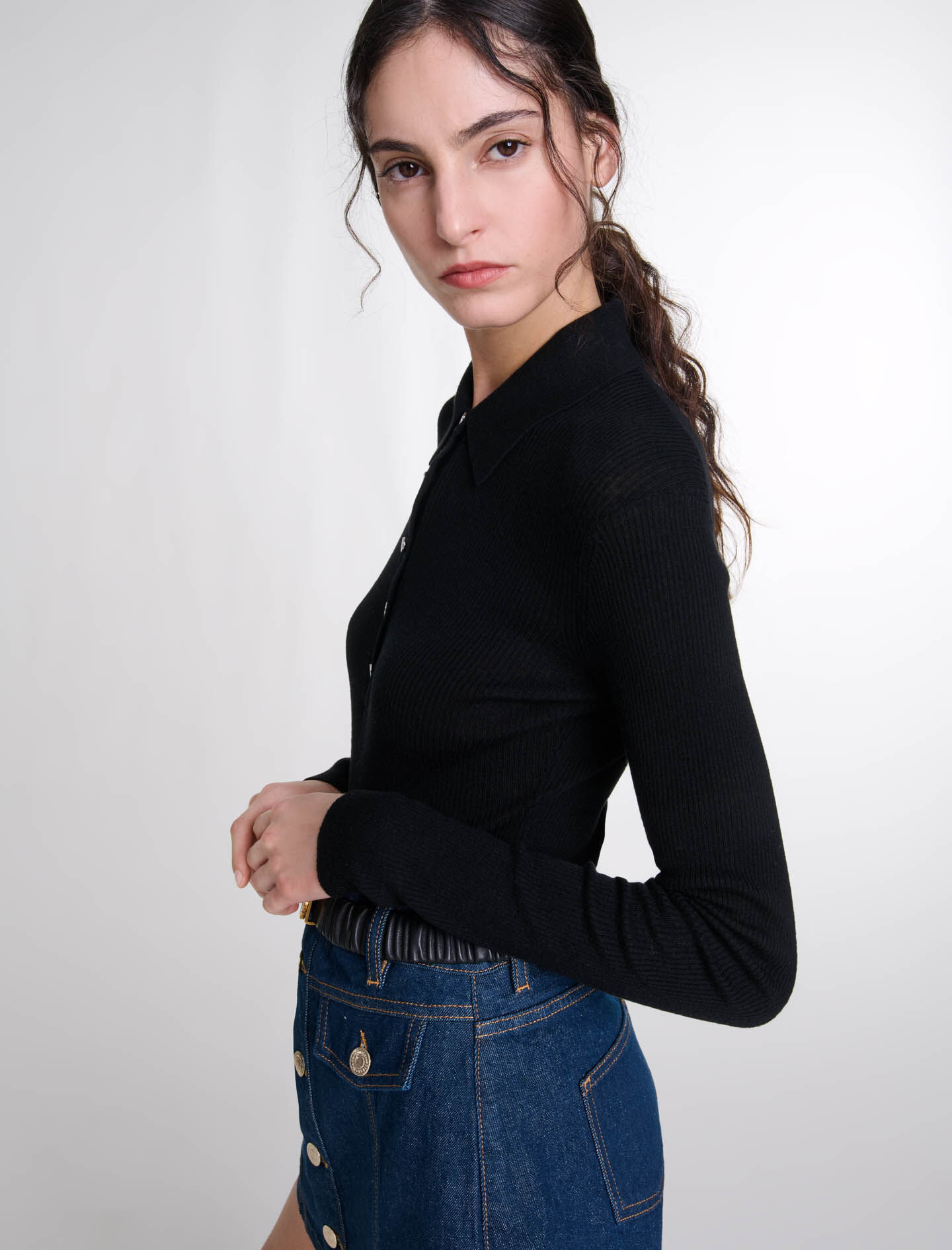 Wool and silk bodysuit