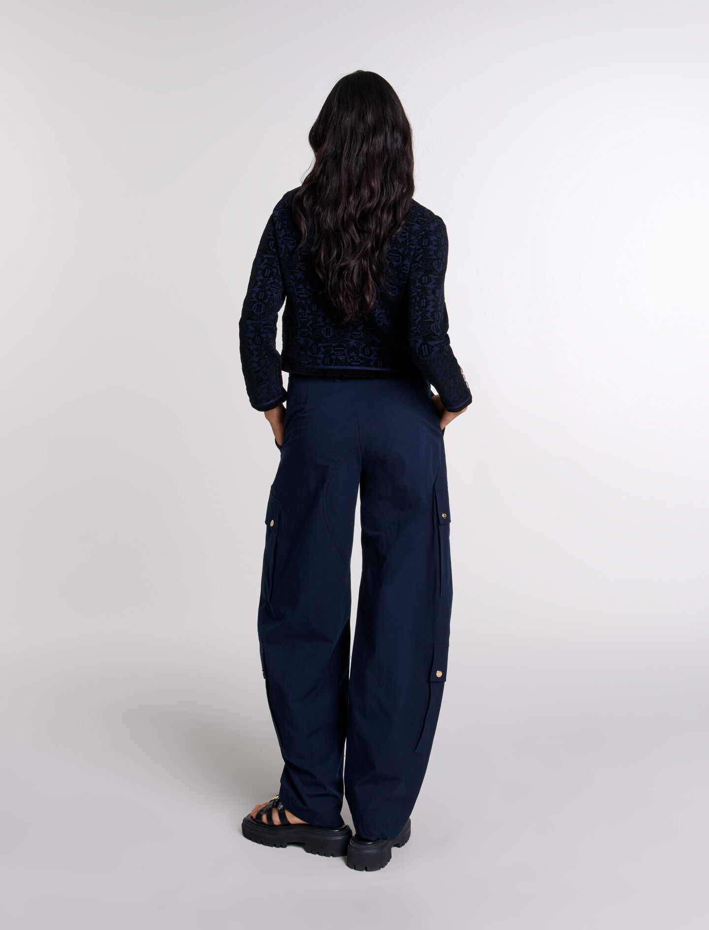 Velvet knit cardigan