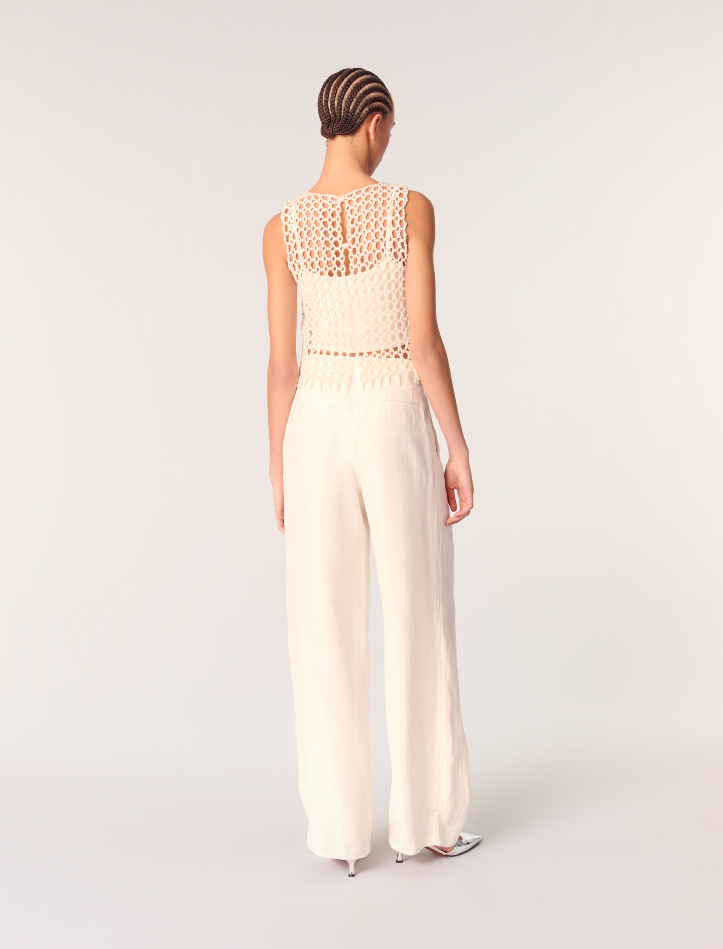 Wide-leg suit trousers