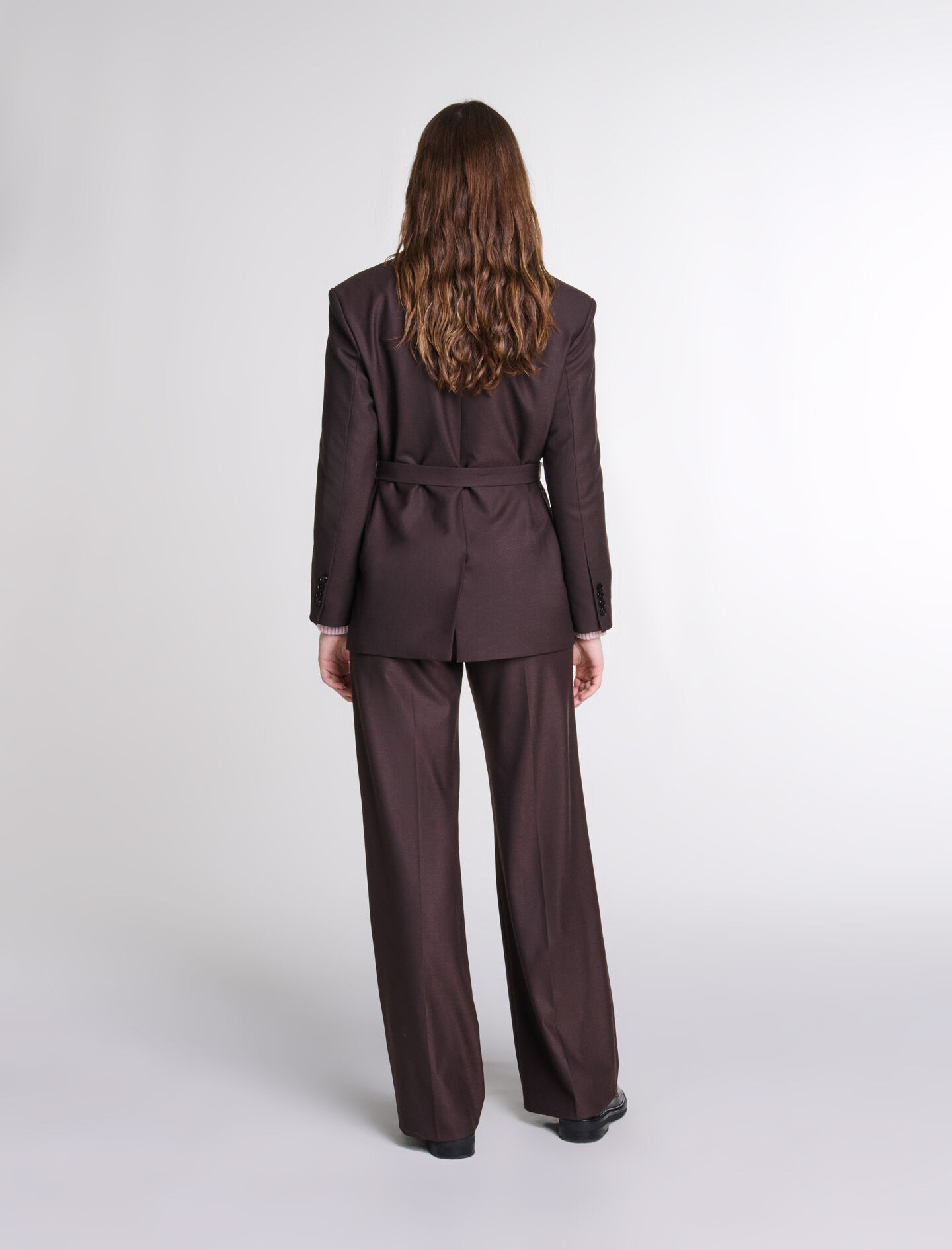 Belted suit jacket