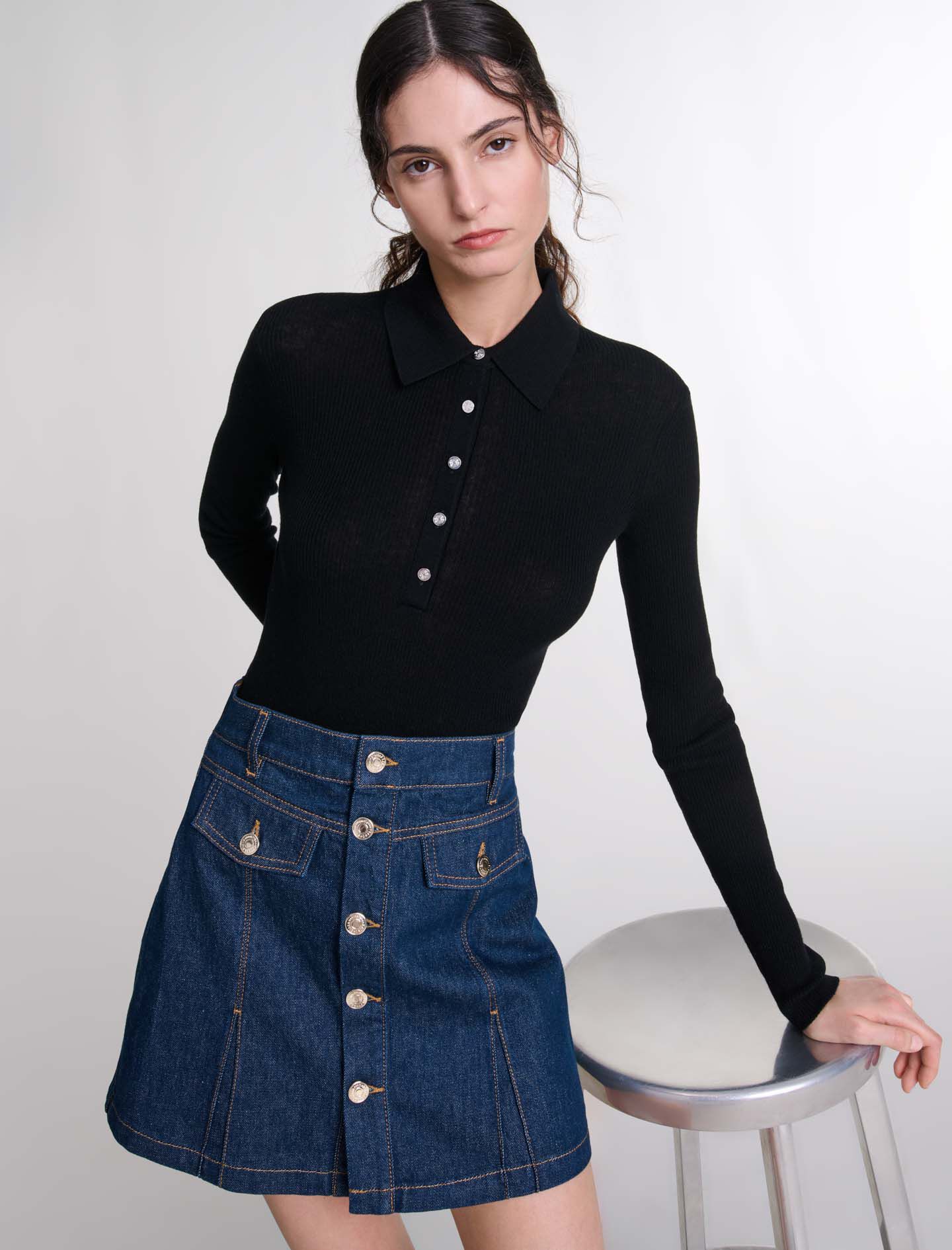 Wool and silk bodysuit