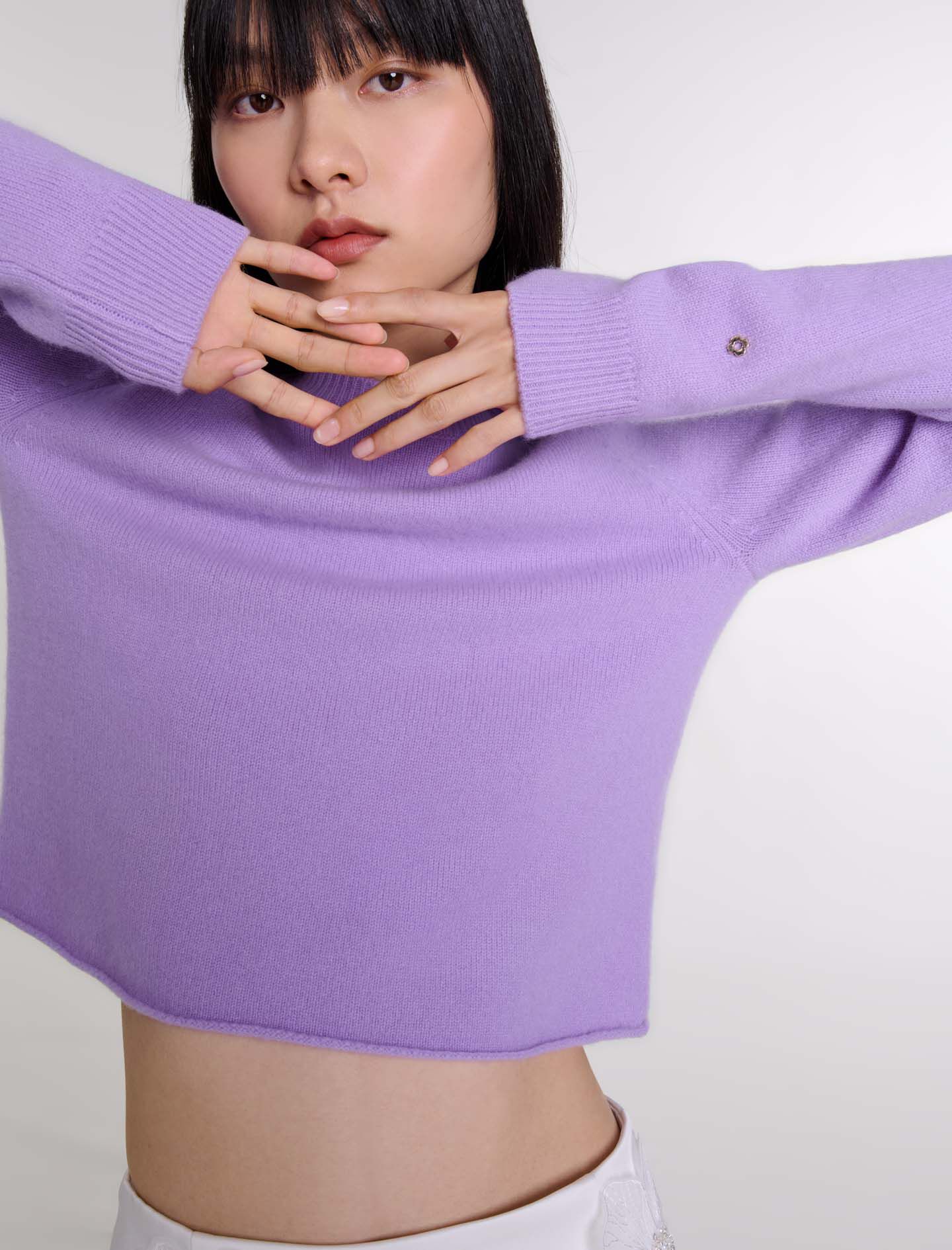 Short cashmere jumper