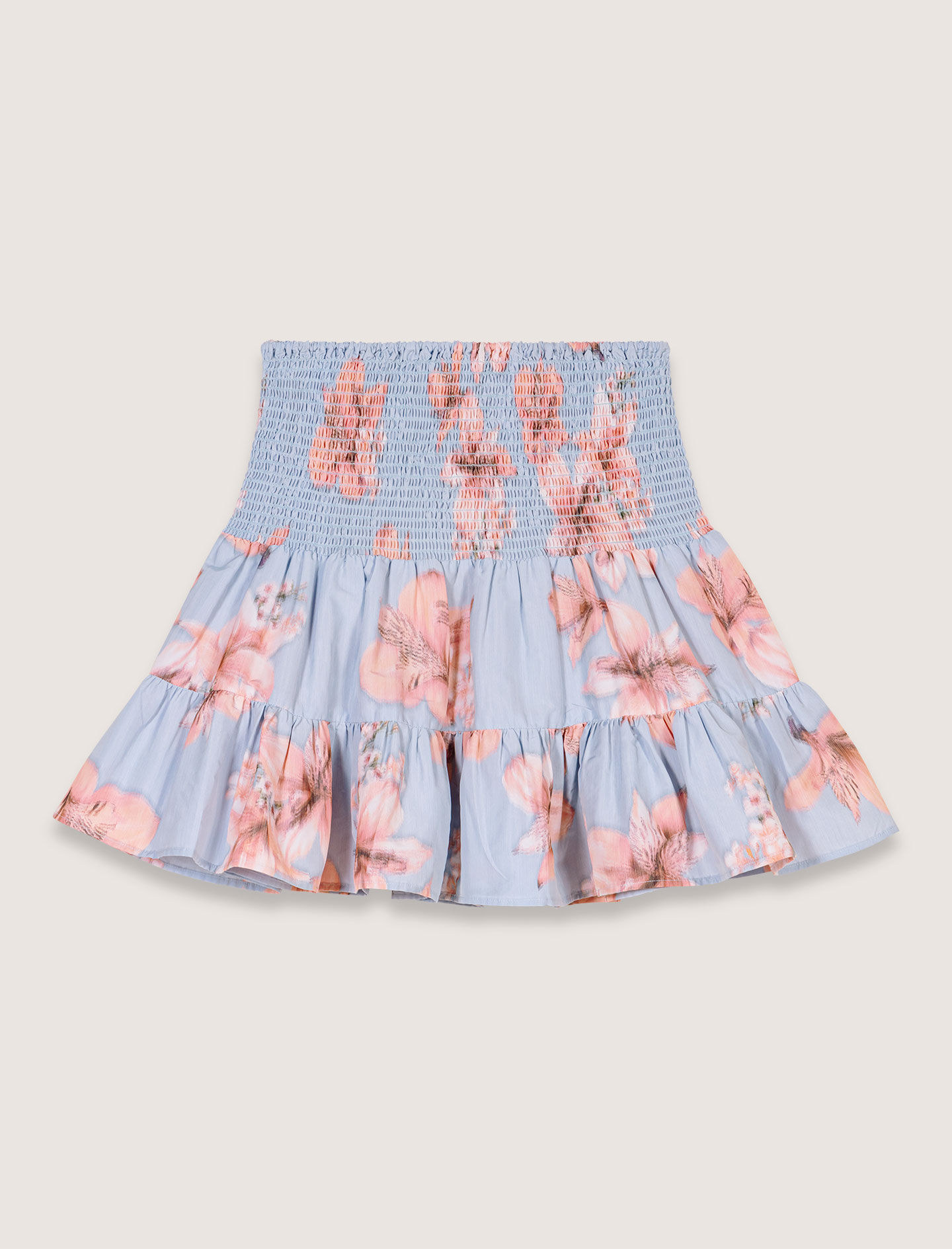 Patterned taffeta flared skirt