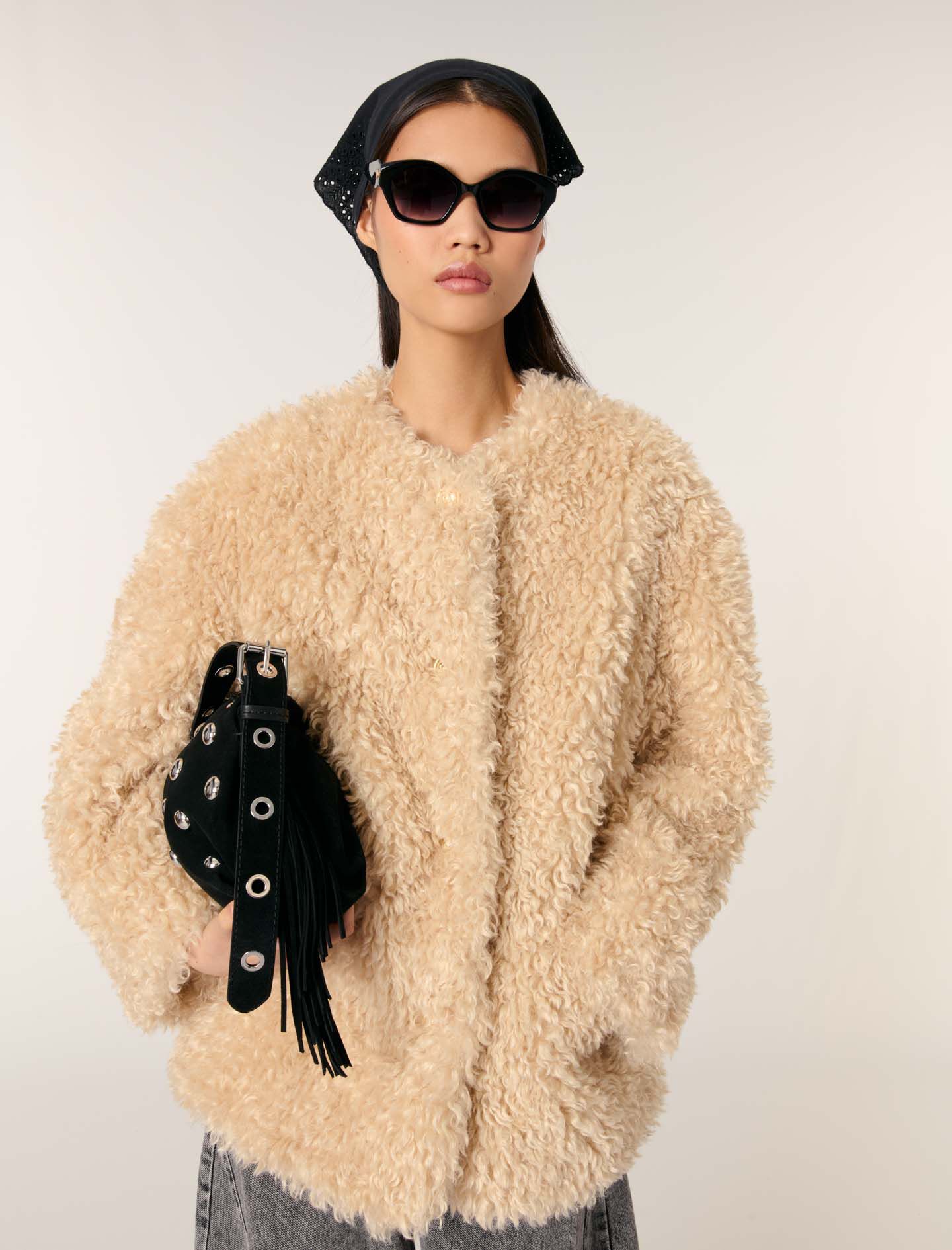 Short faux fur coat