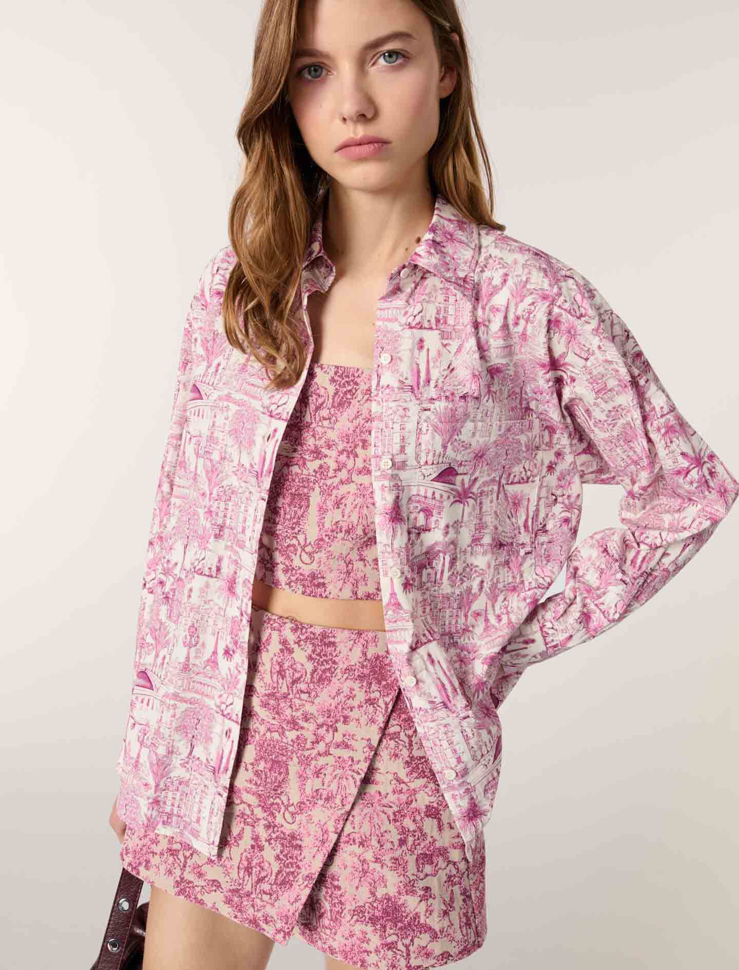 Oversize patterned shirt