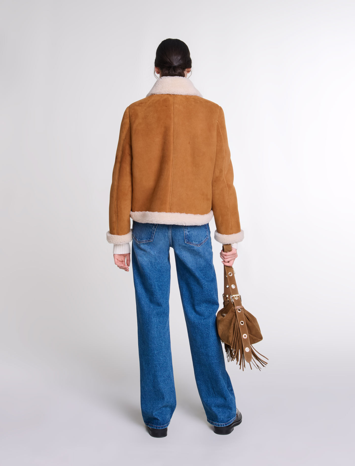 Shearling-effect fur coat