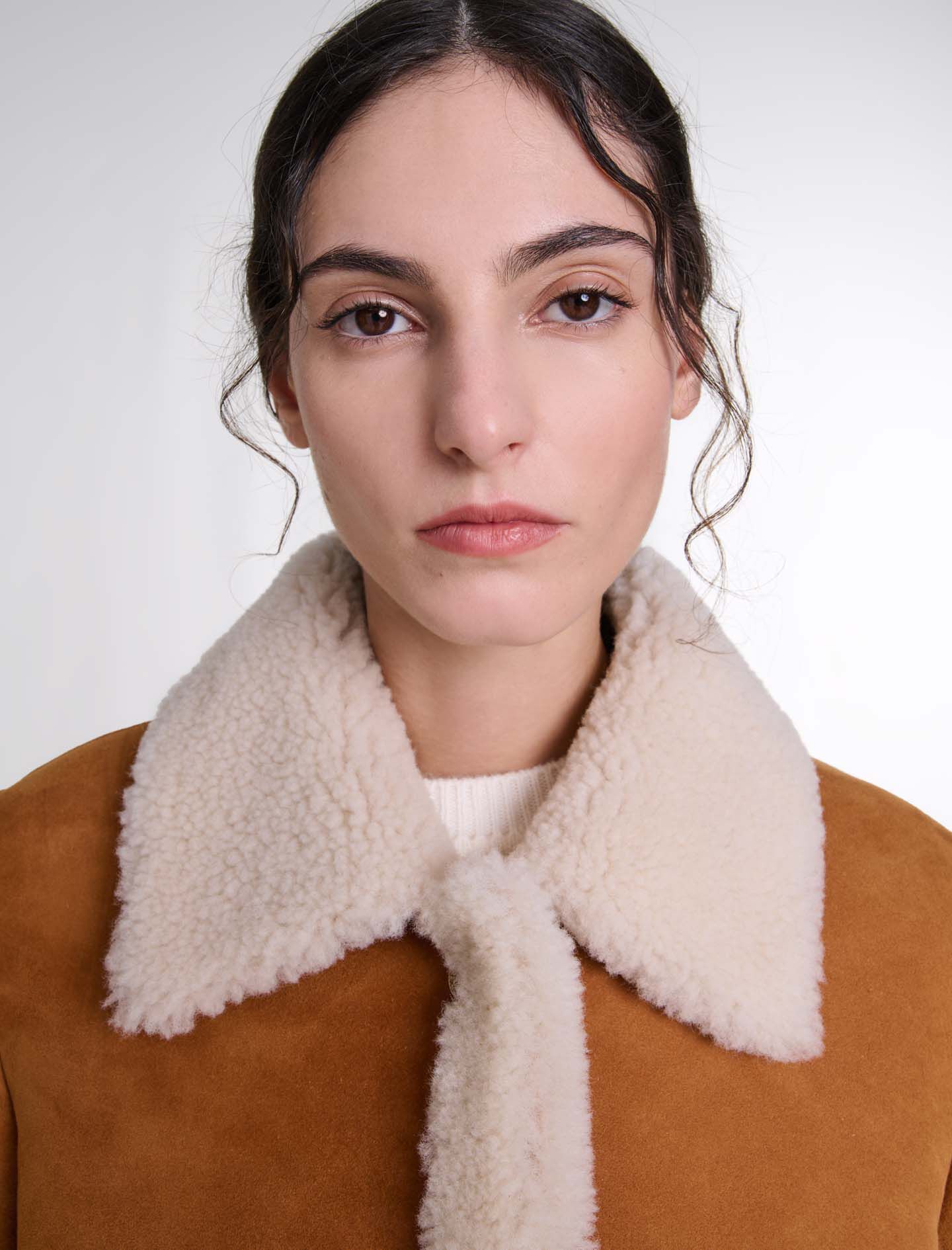 Shearling-effect fur coat