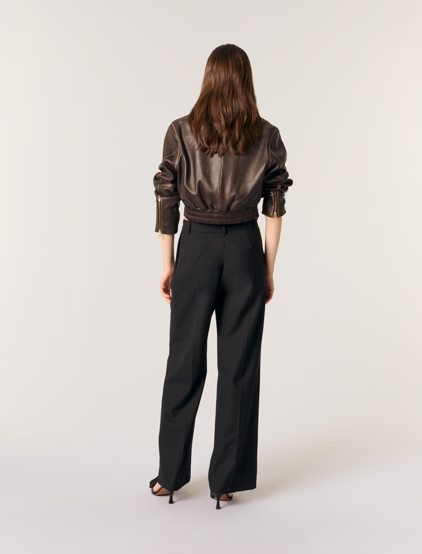 Wide-leg suit trousers