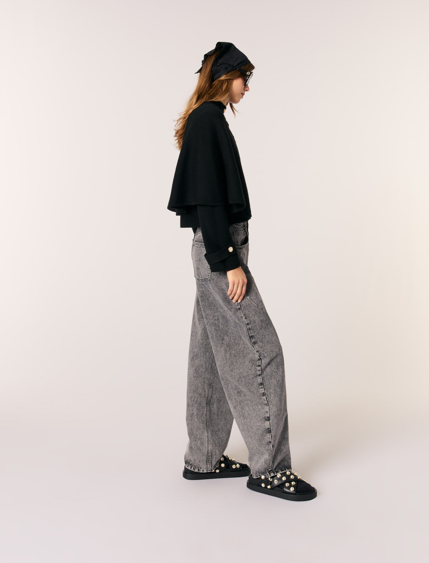 Cape-effect cardigan