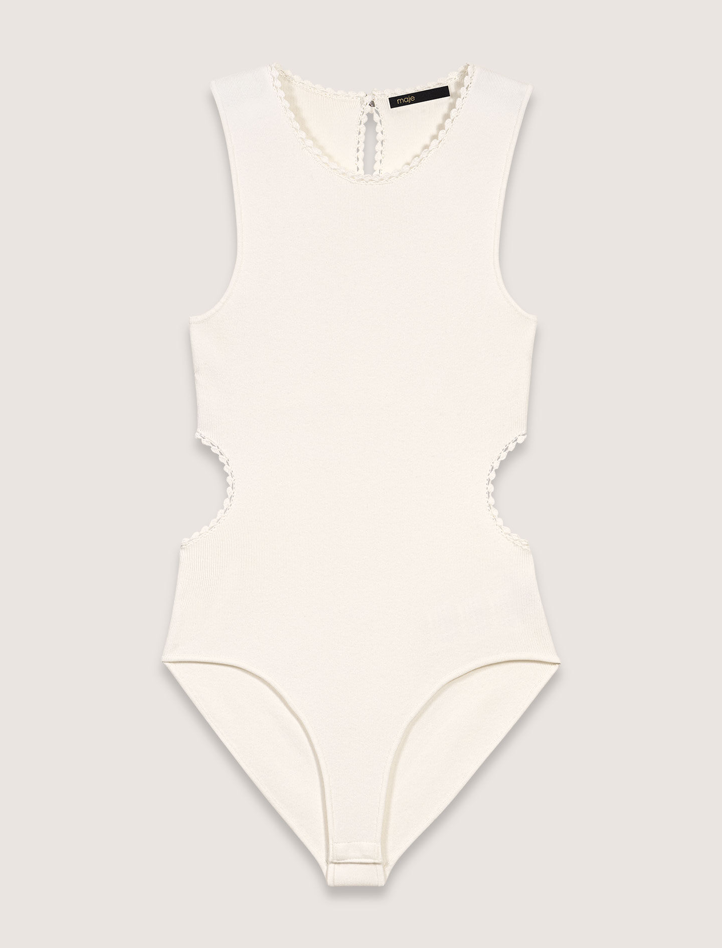 Backless jewellery neck bodysuit