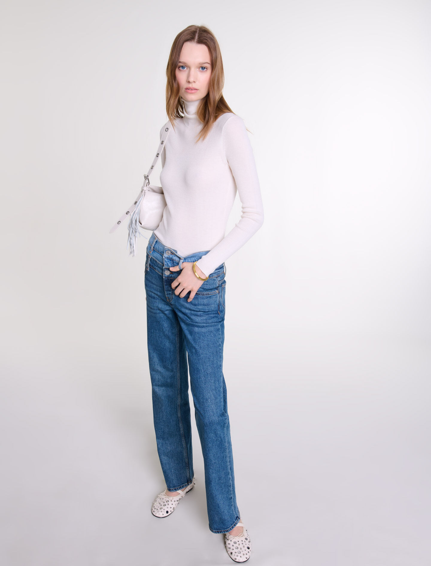 Double waistband jeans