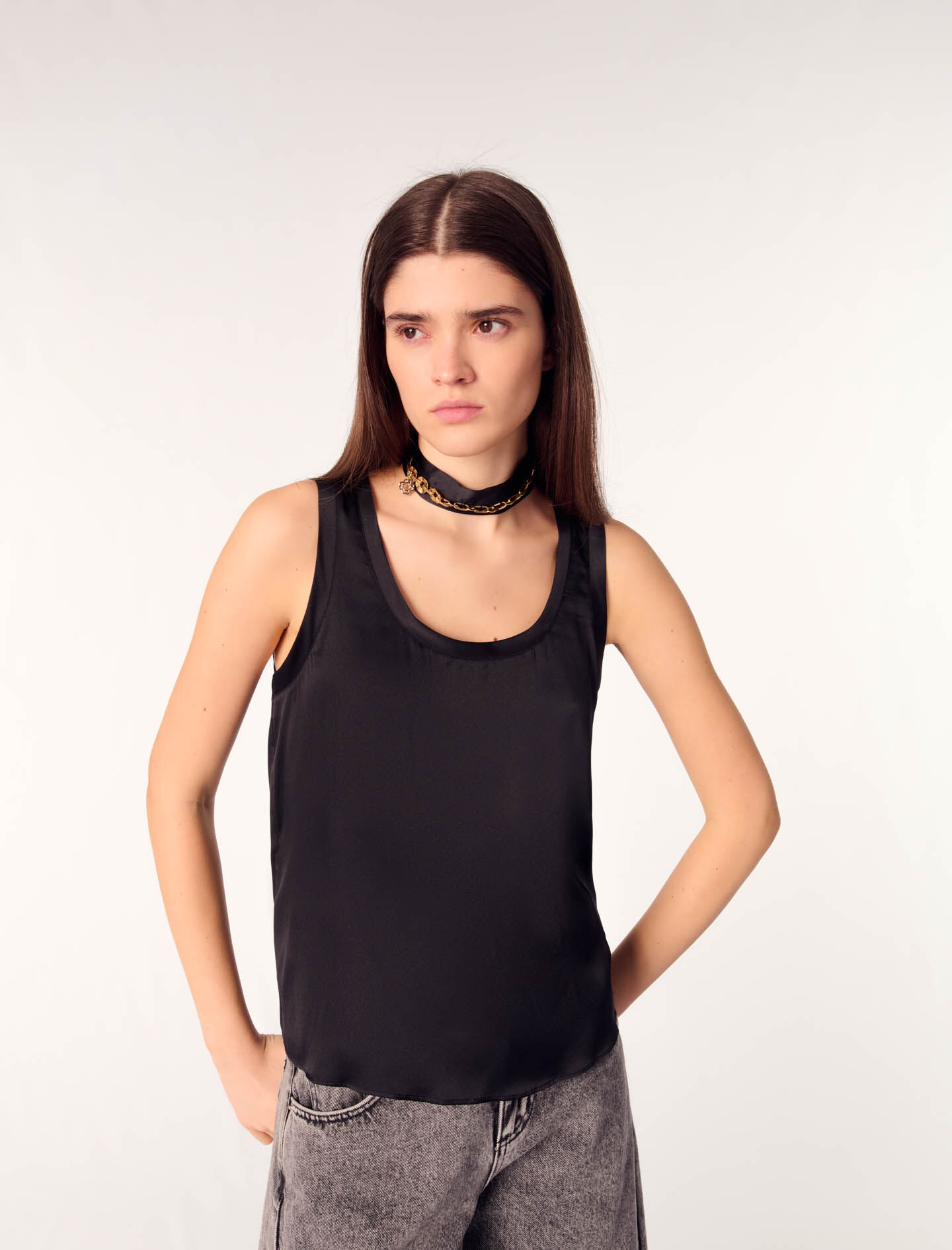 Silk tank top