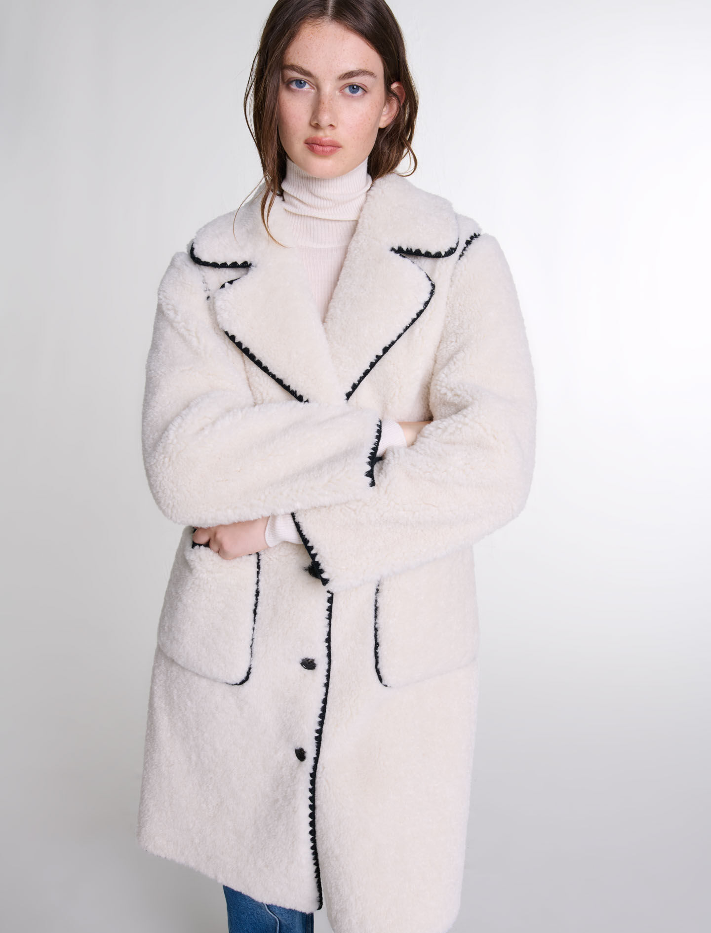 Mid-length fleece coat