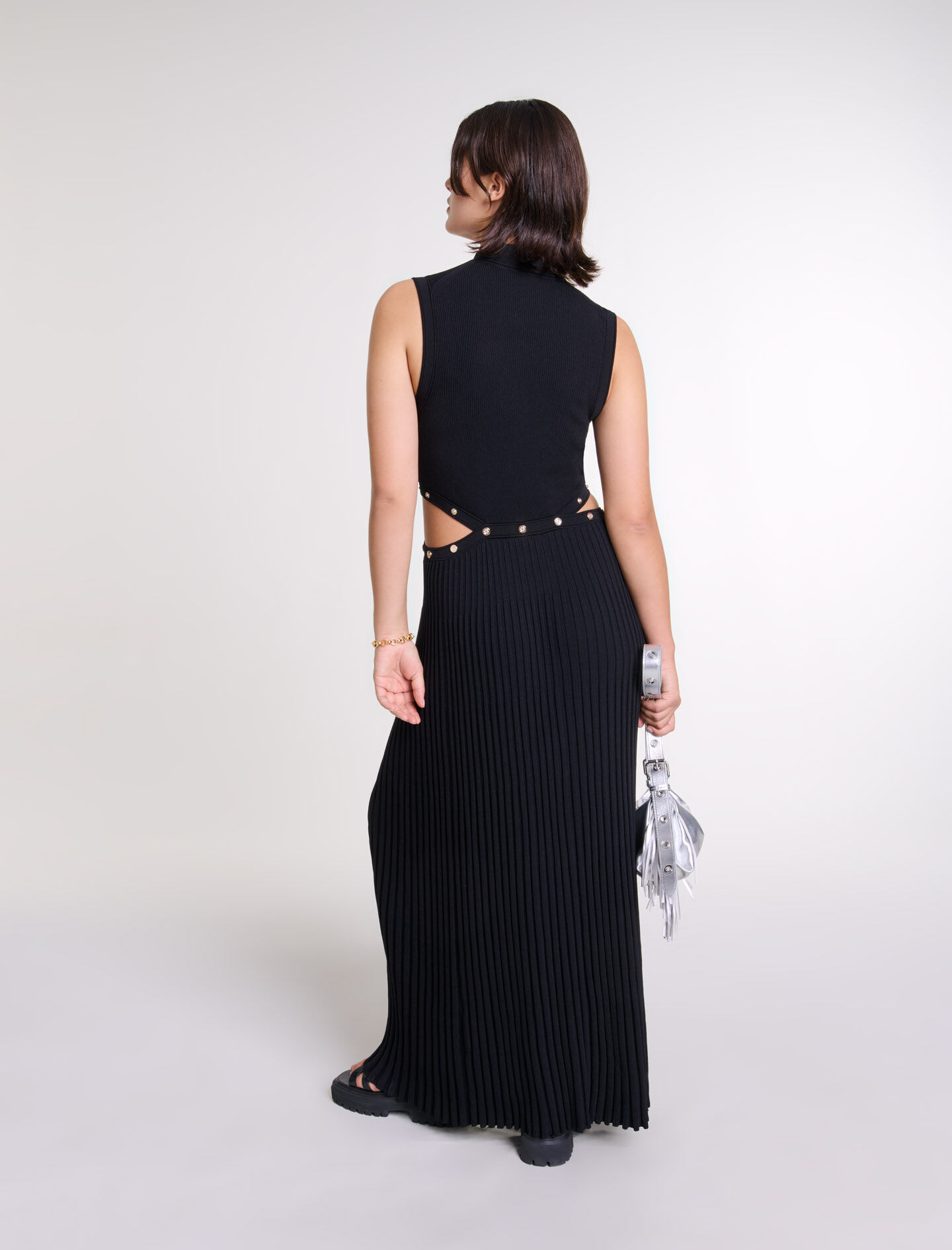 Rib knit maxi dress