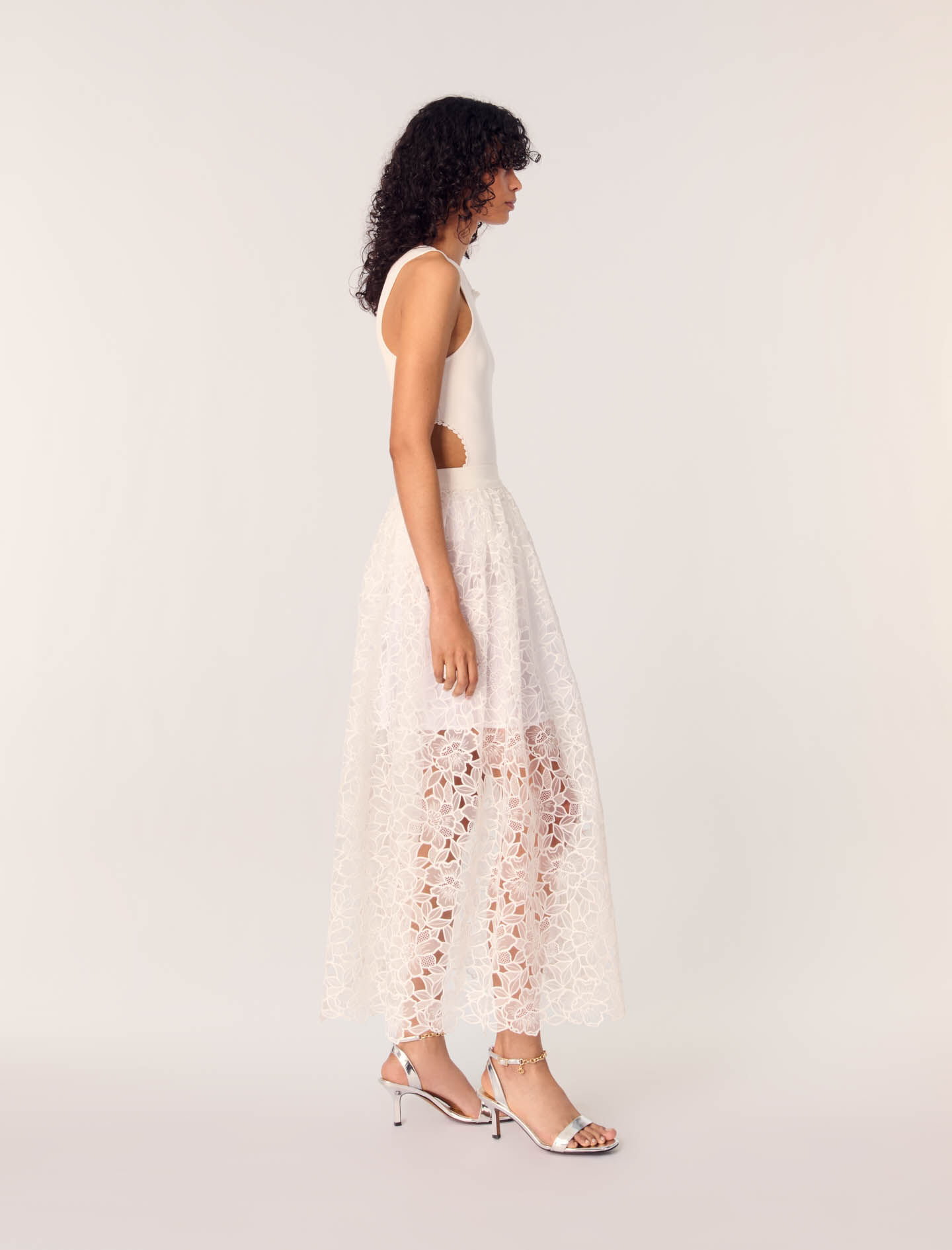 Backless jewellery neck bodysuit