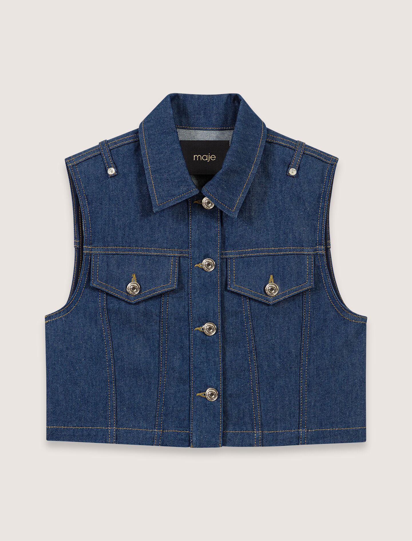 Denim cropped jacket