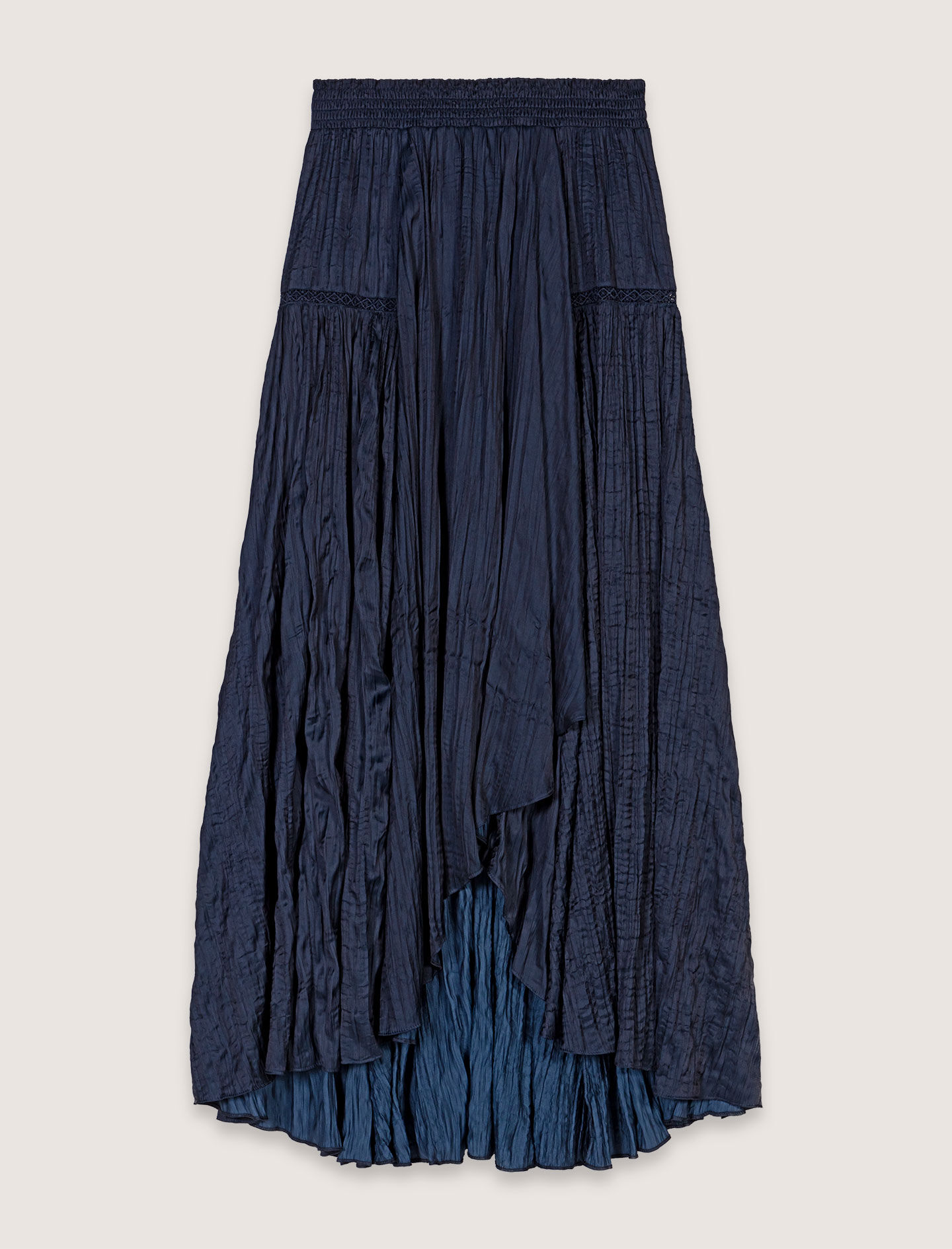 Satin-effect maxi skirt