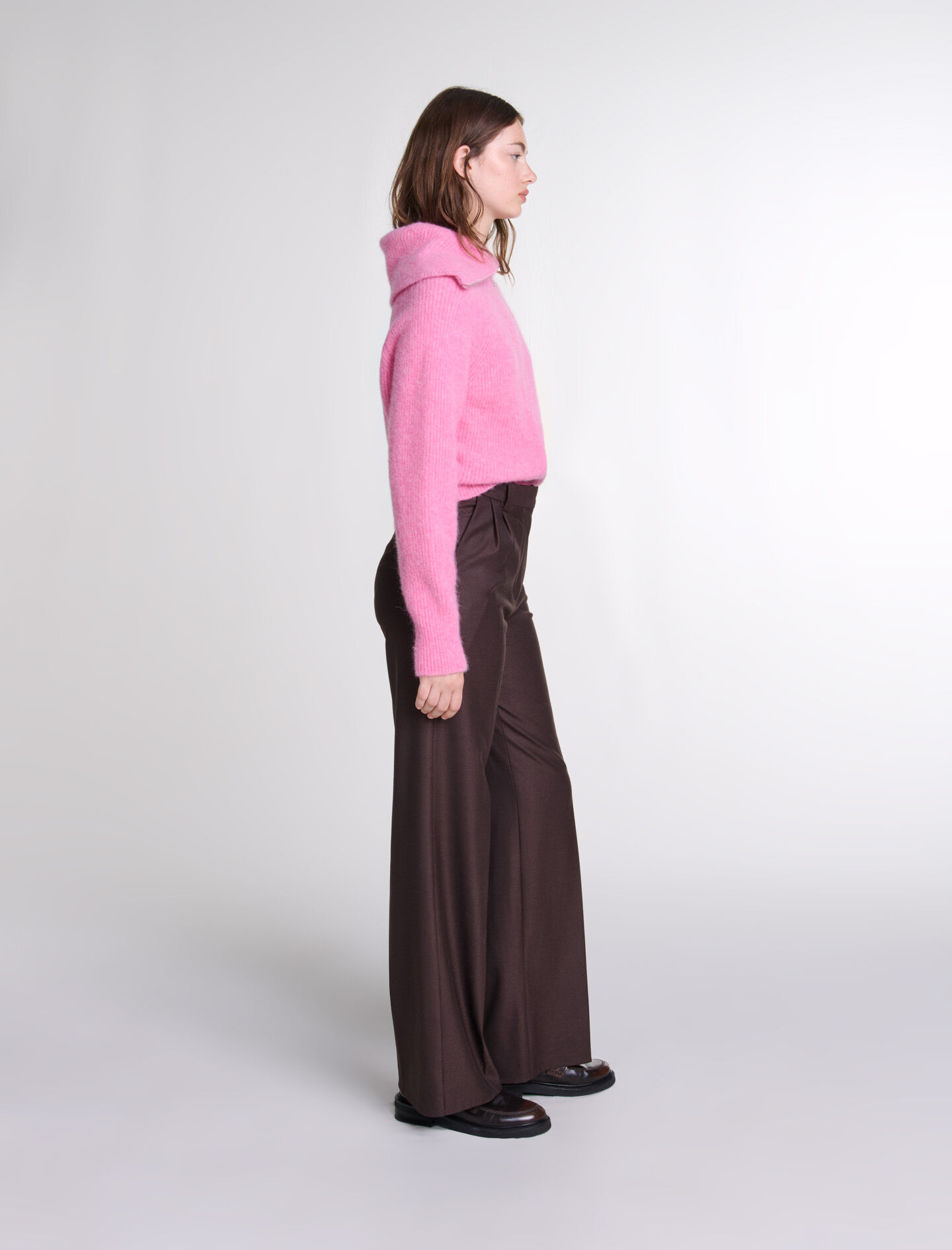 Wide-leg suit trousers
