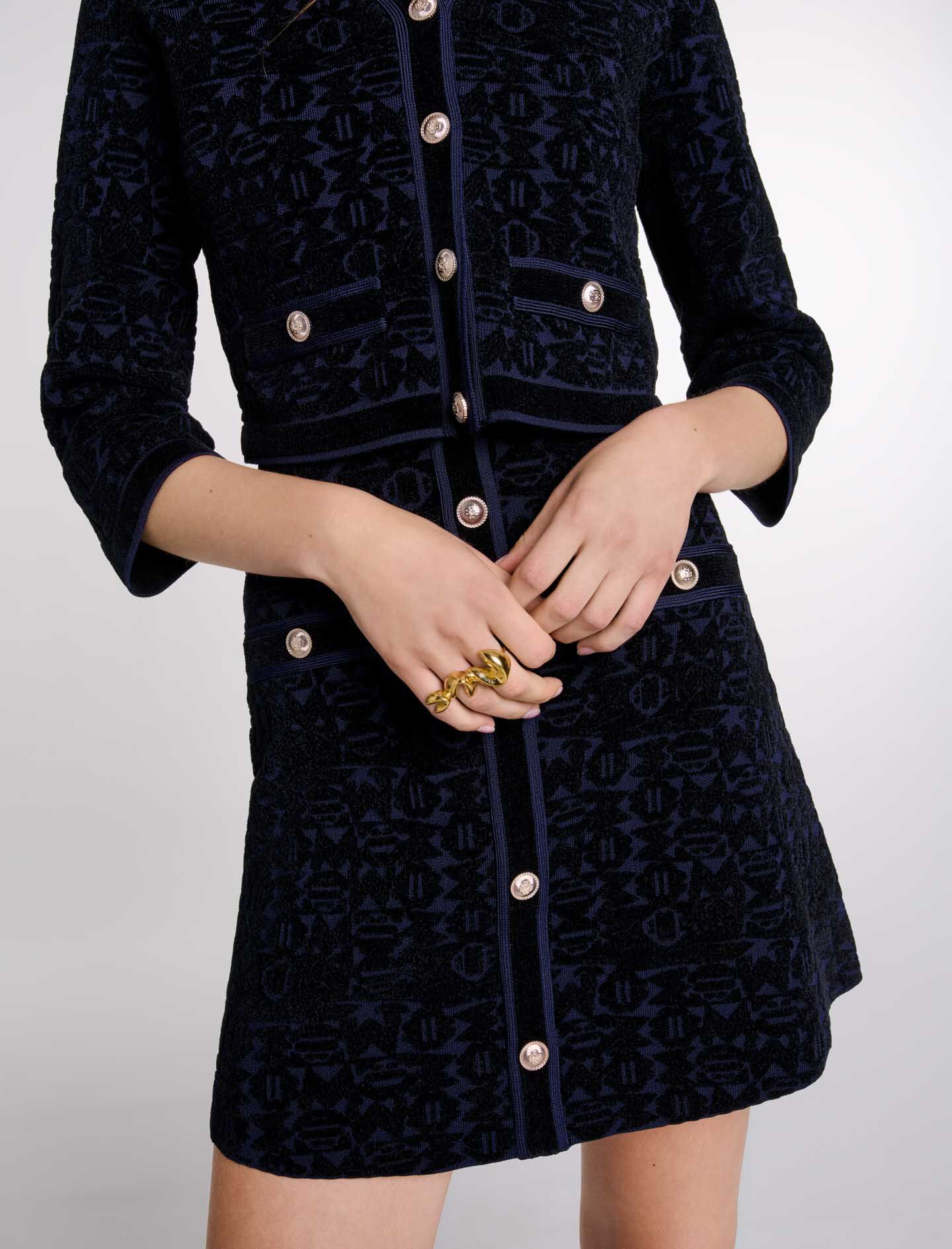 2-in-1 velvet knit dress