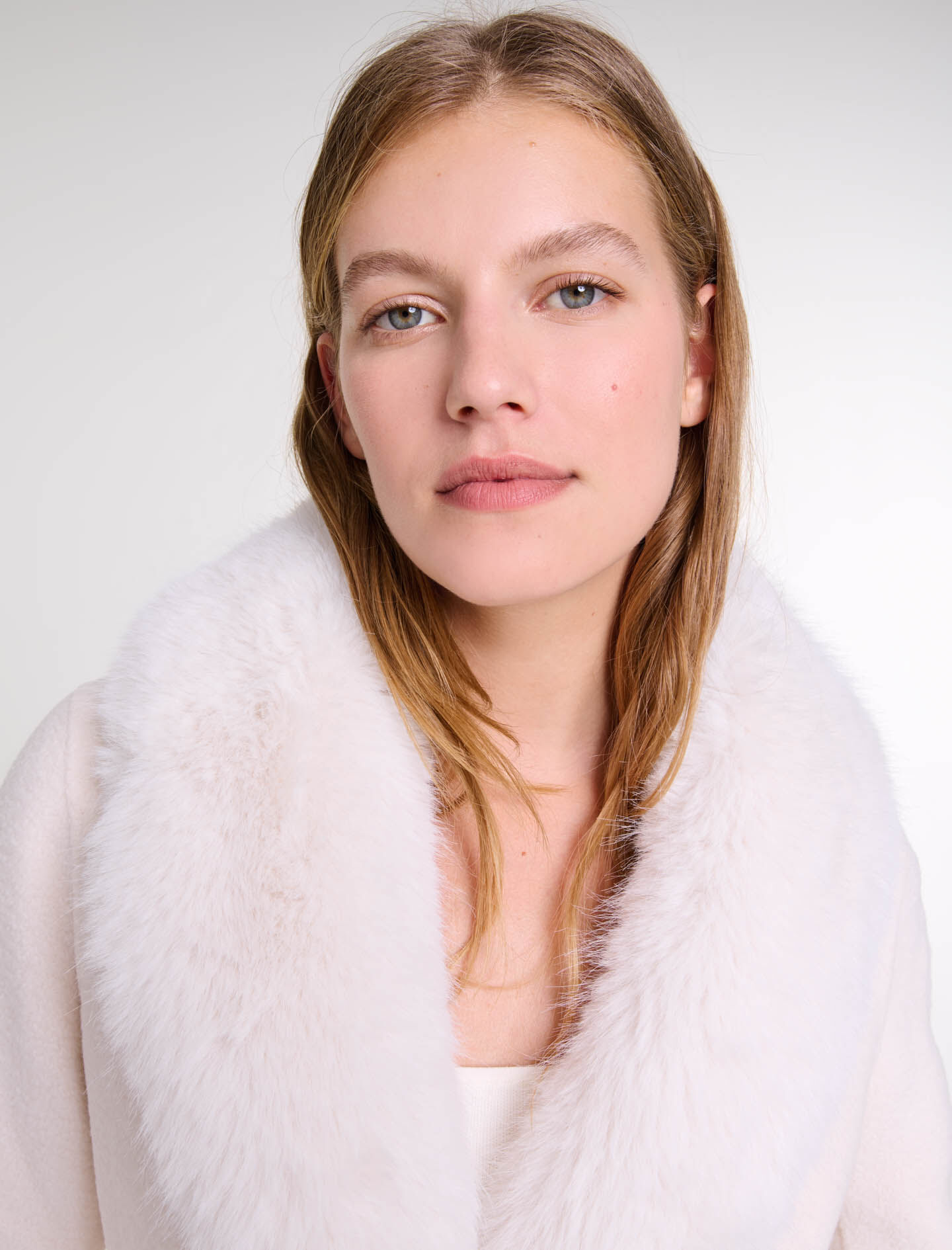 Double-faced mid-length coat