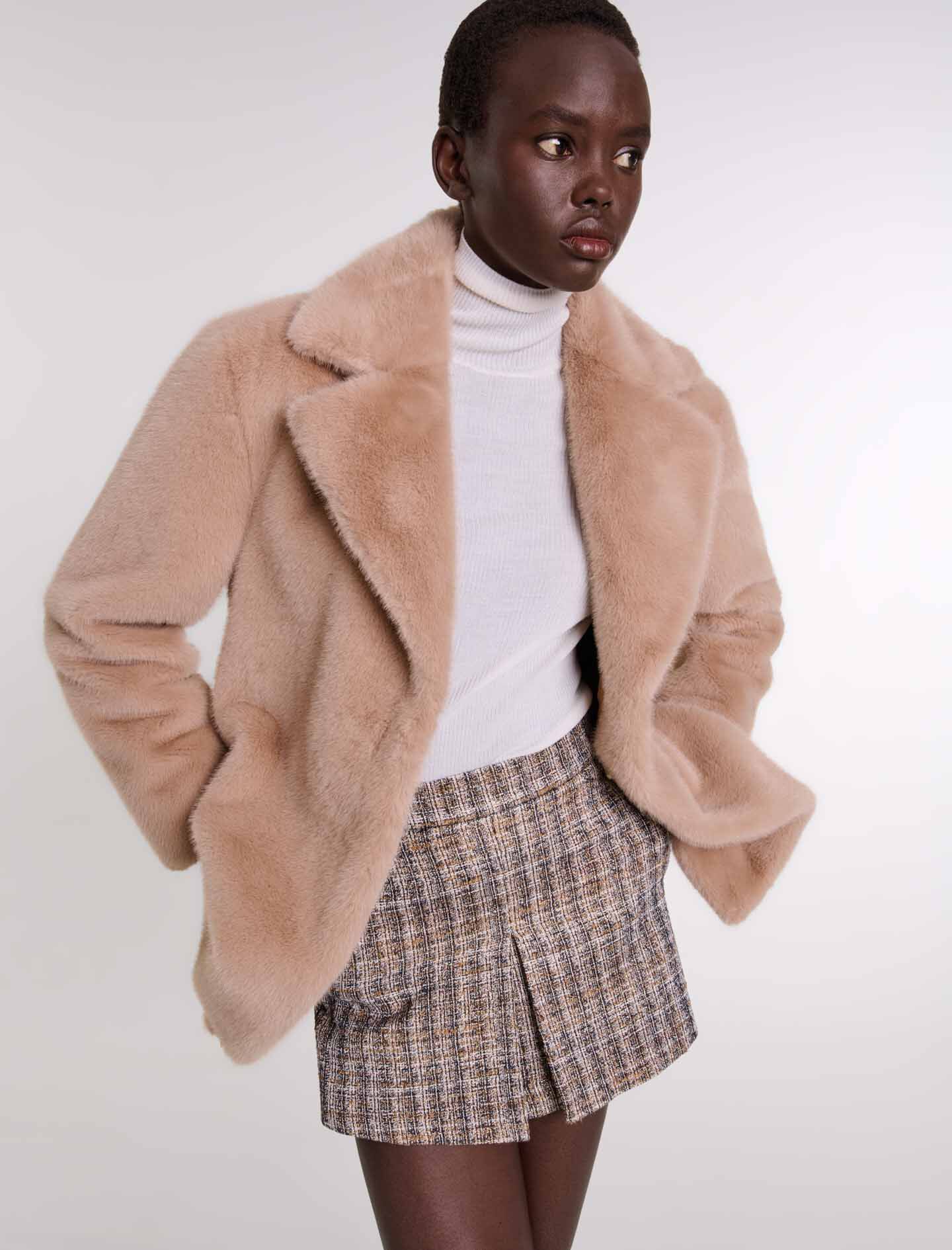 Faux fur coat