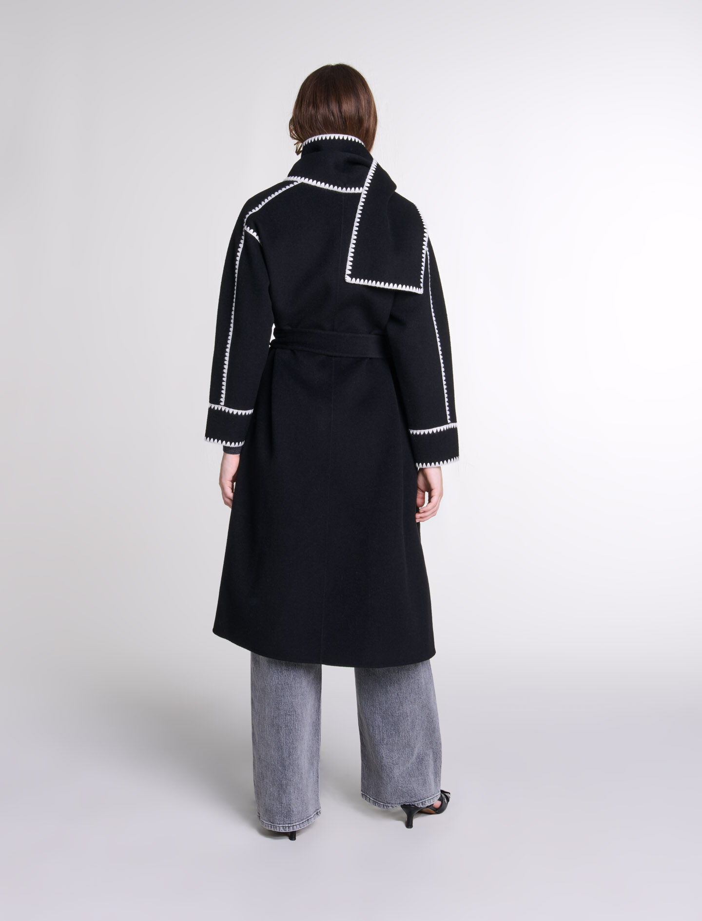 Two-tone double-faced coat