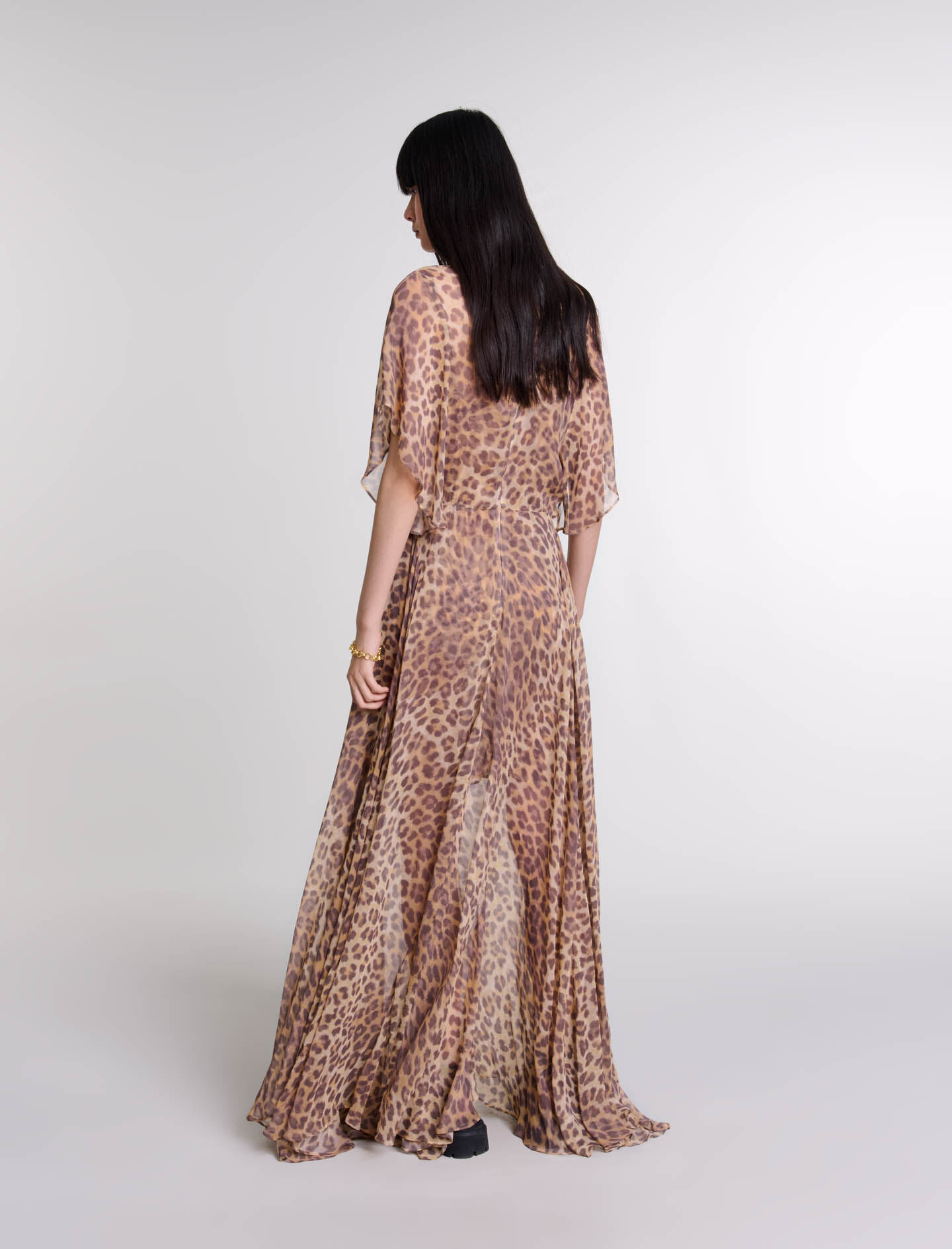 Leopard-print maxi dress