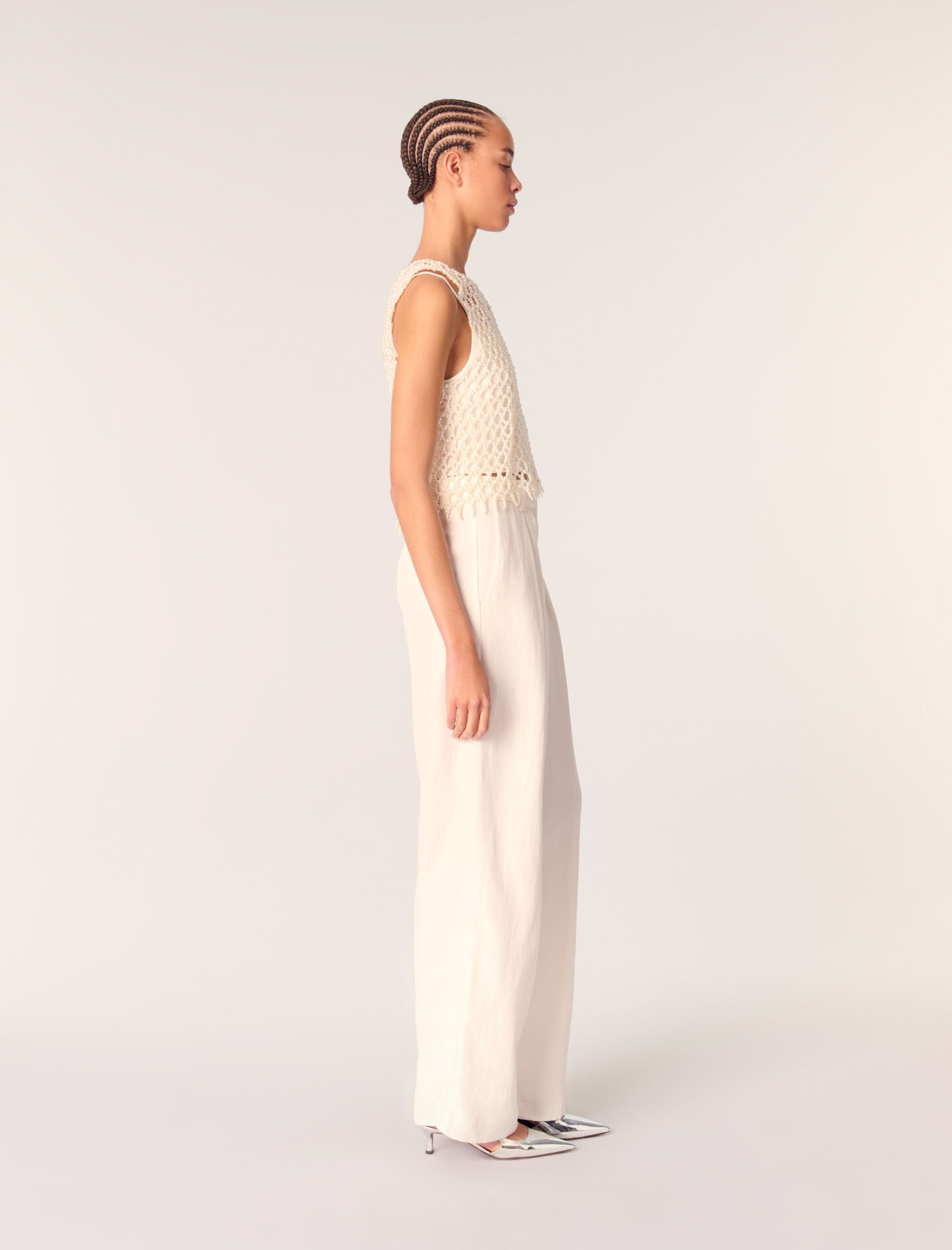 Wide-leg suit trousers