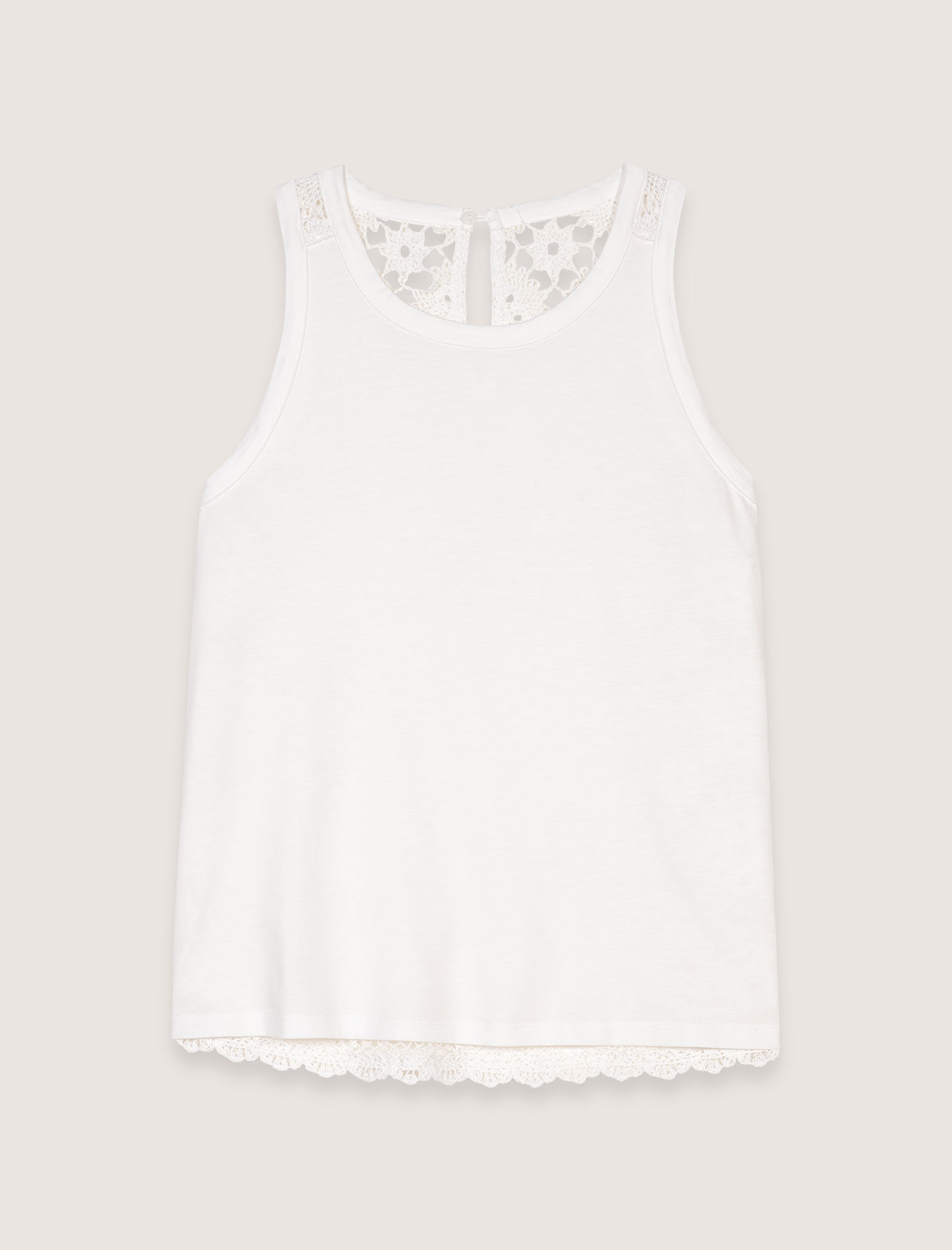 Vest top with crochet back