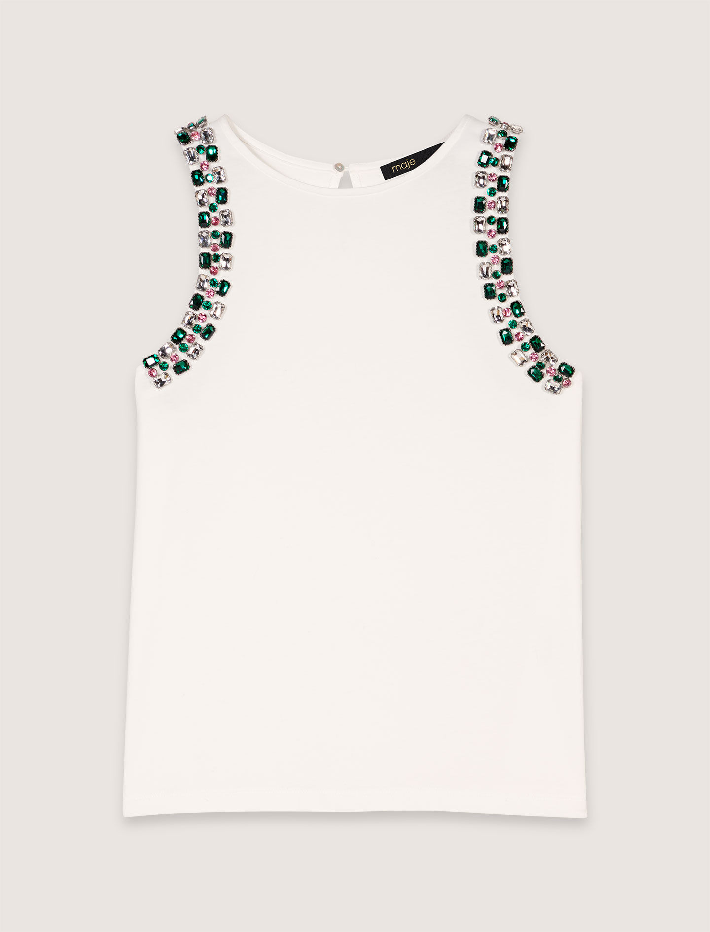 Rhinestone vest top