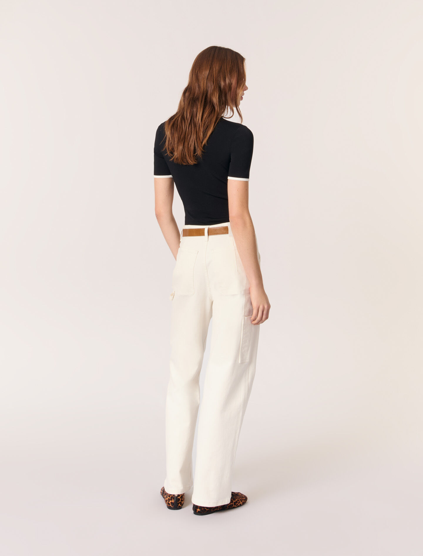 Openwork knit bodysuit