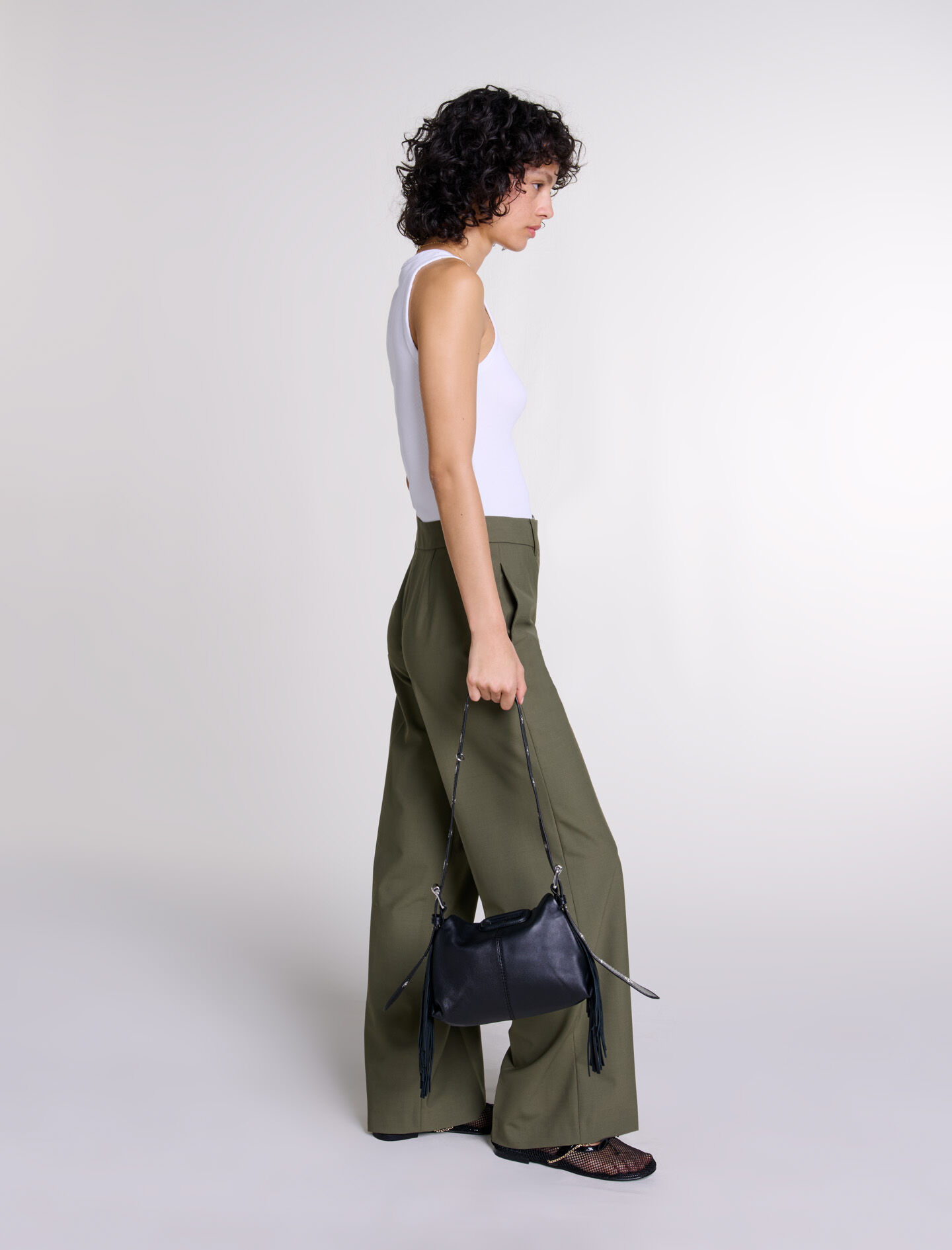 Straight-leg suit trousers