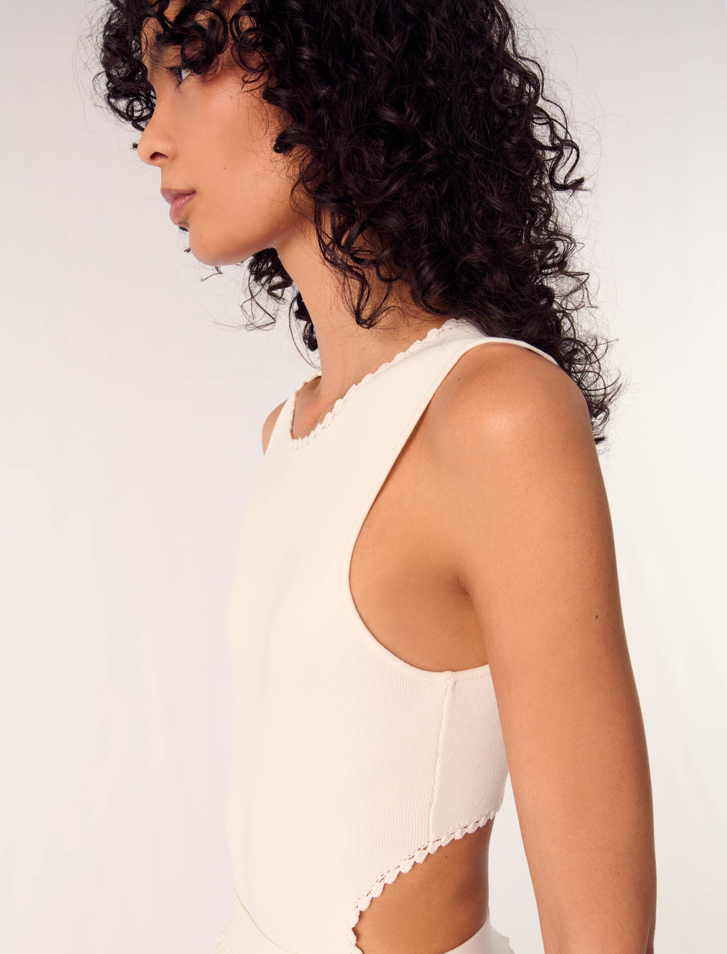 Backless jewellery neck bodysuit