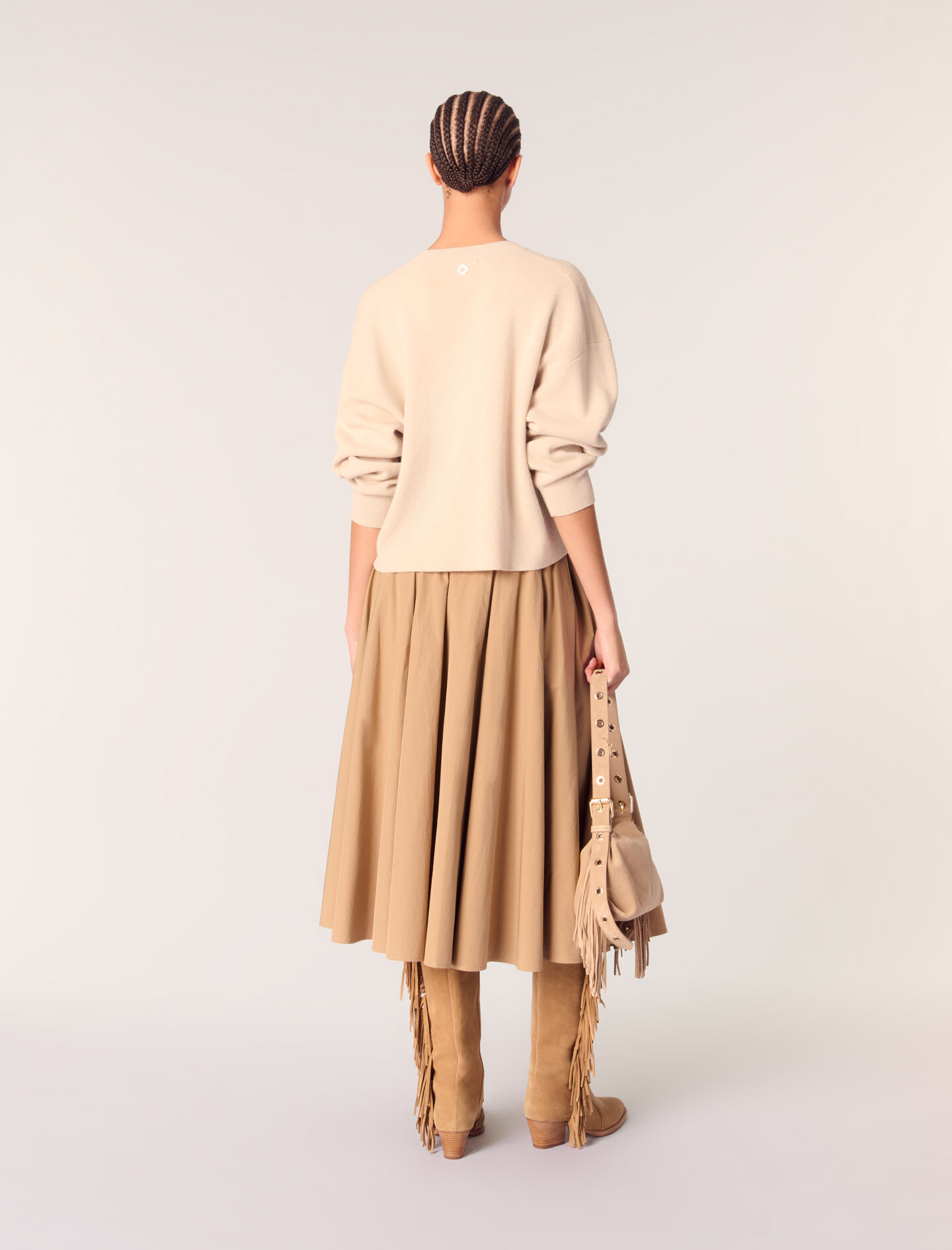 Wool blend V-neck jumper