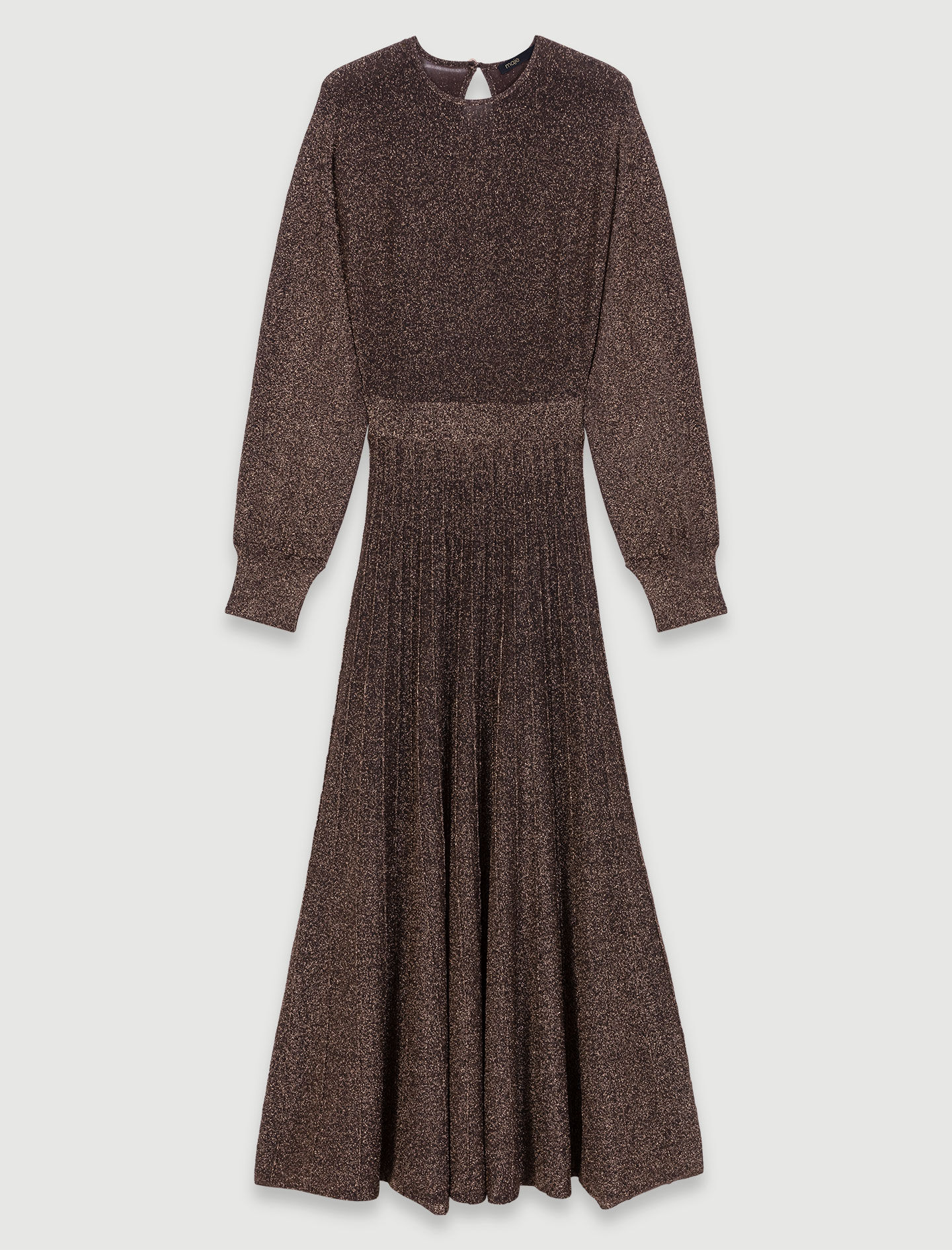 Shiny knit maxi dress