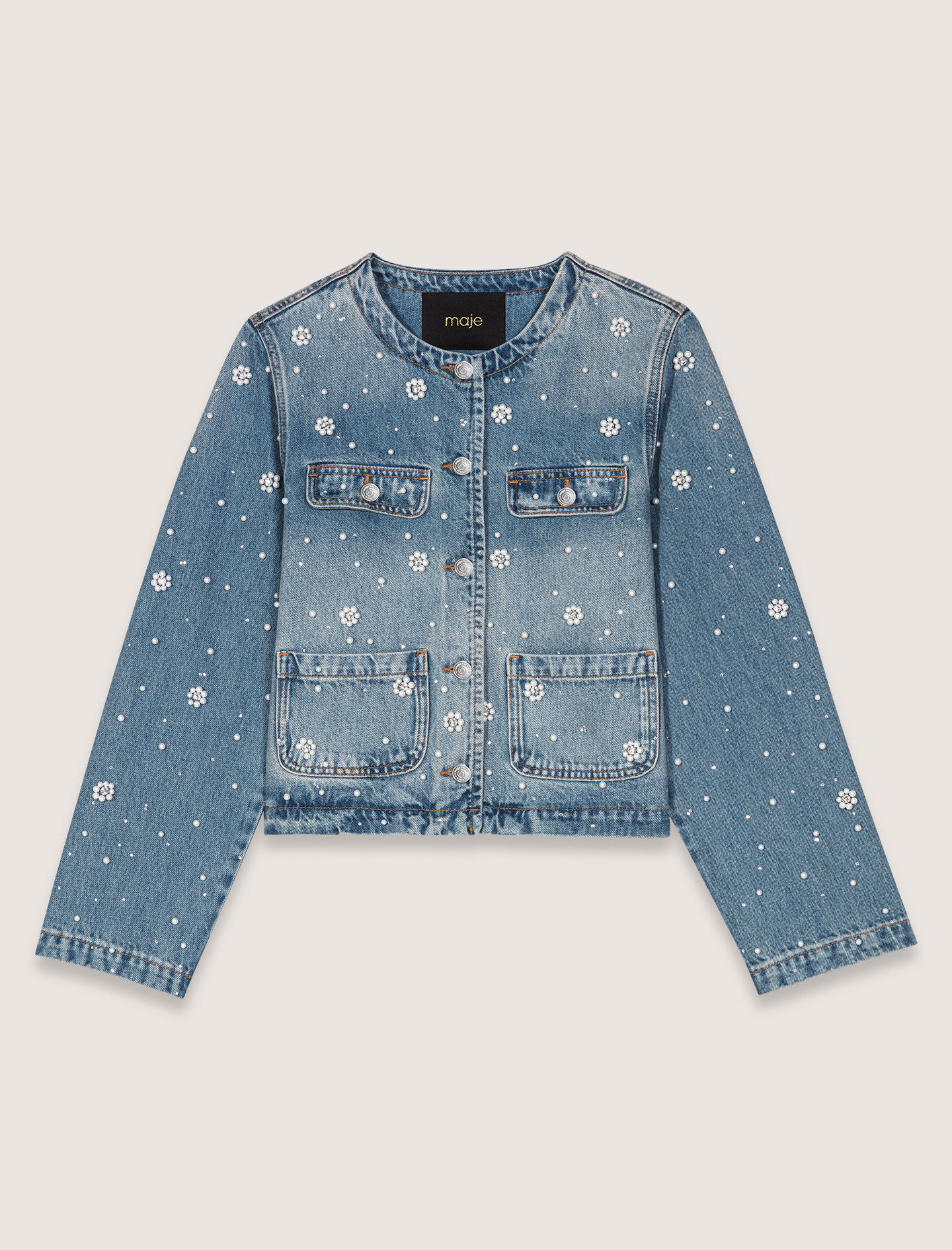 Embroidered denim jacket