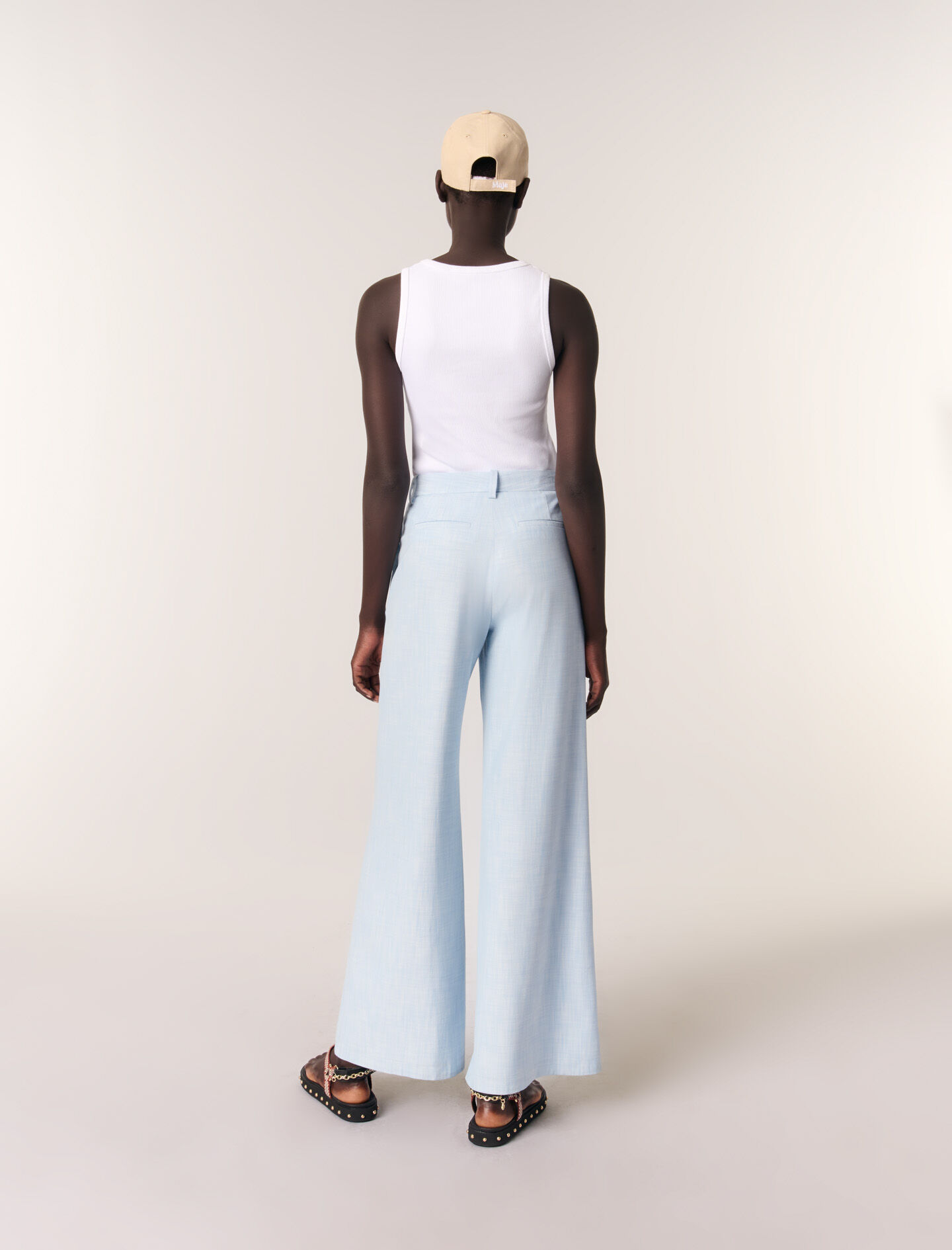 Wide-leg suit trousers