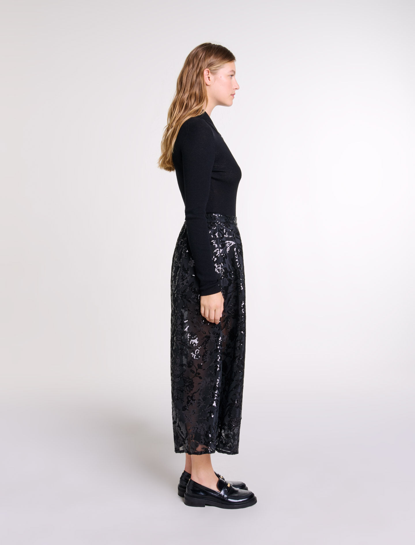 Sequin maxi skirt