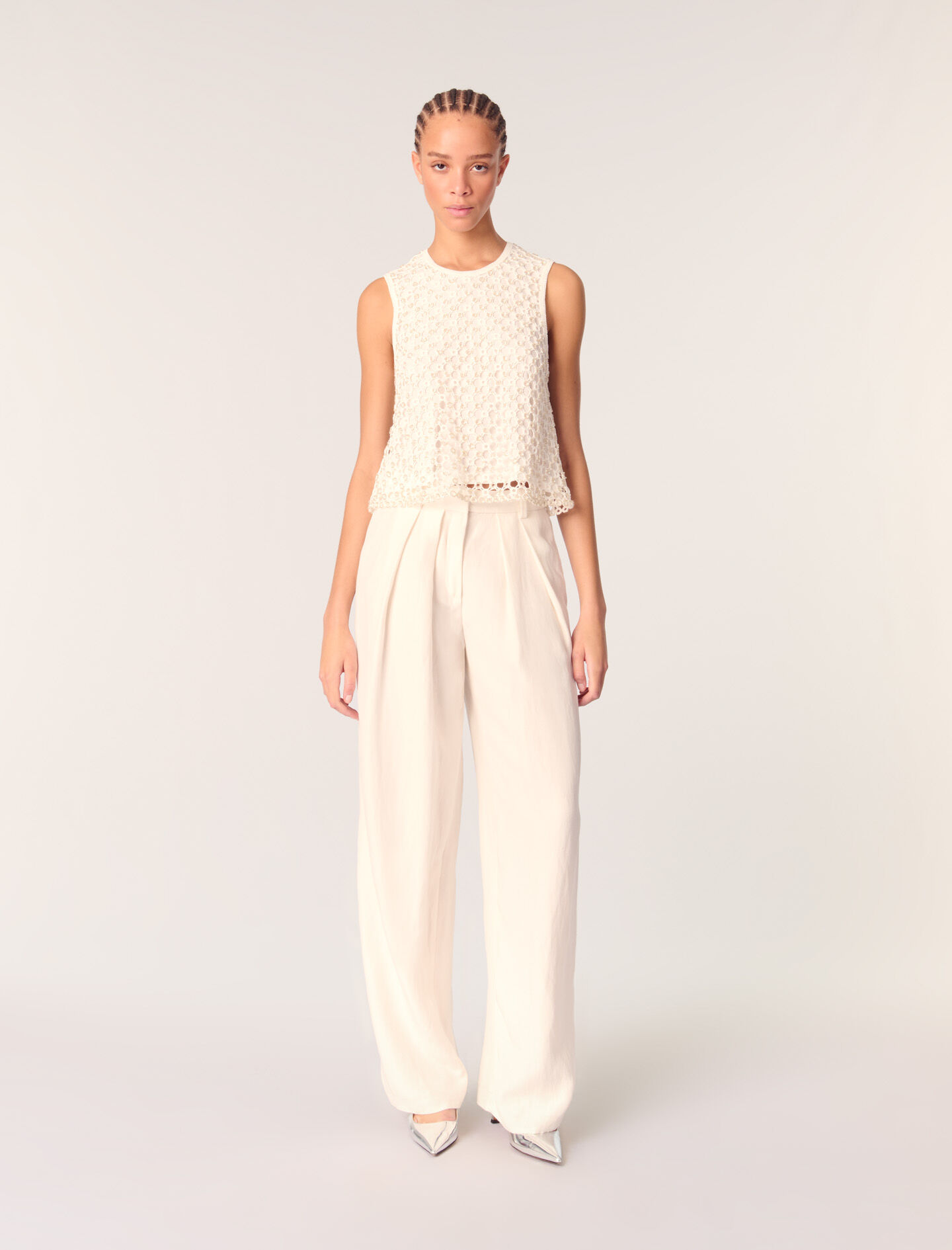 Crochet top with beads