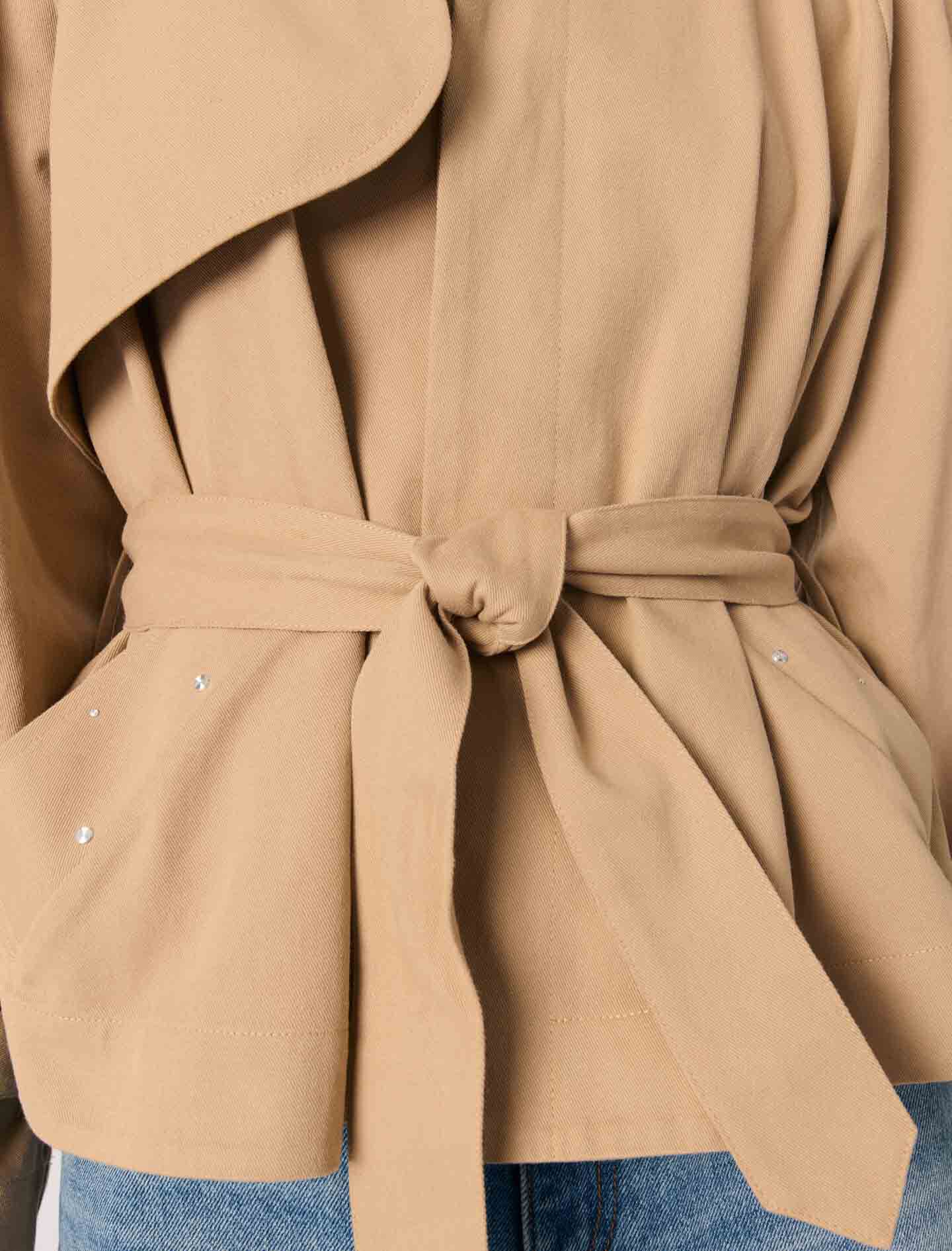 Short studded trench coat