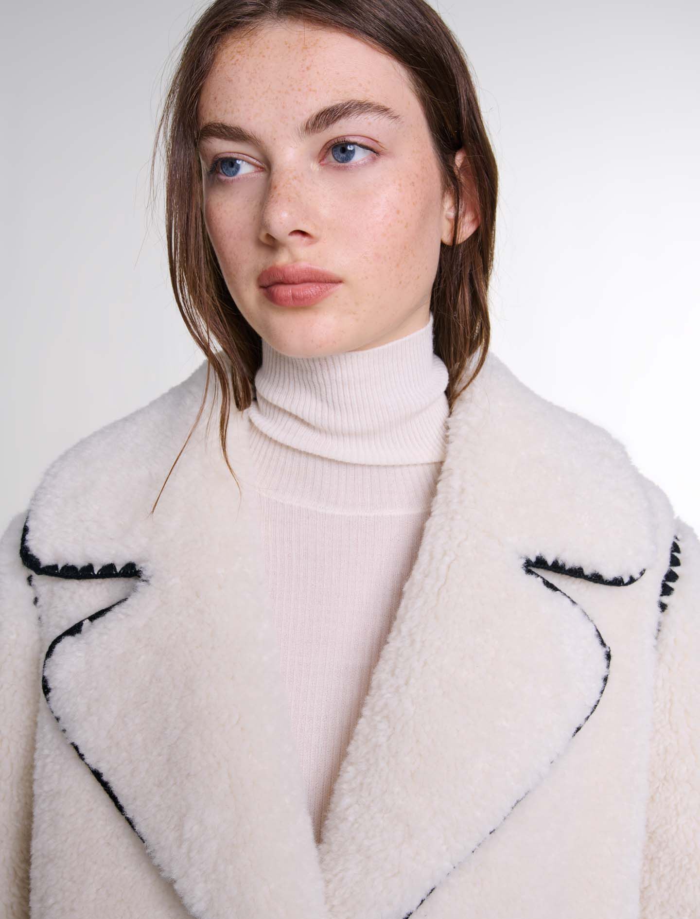 Mid-length fleece coat