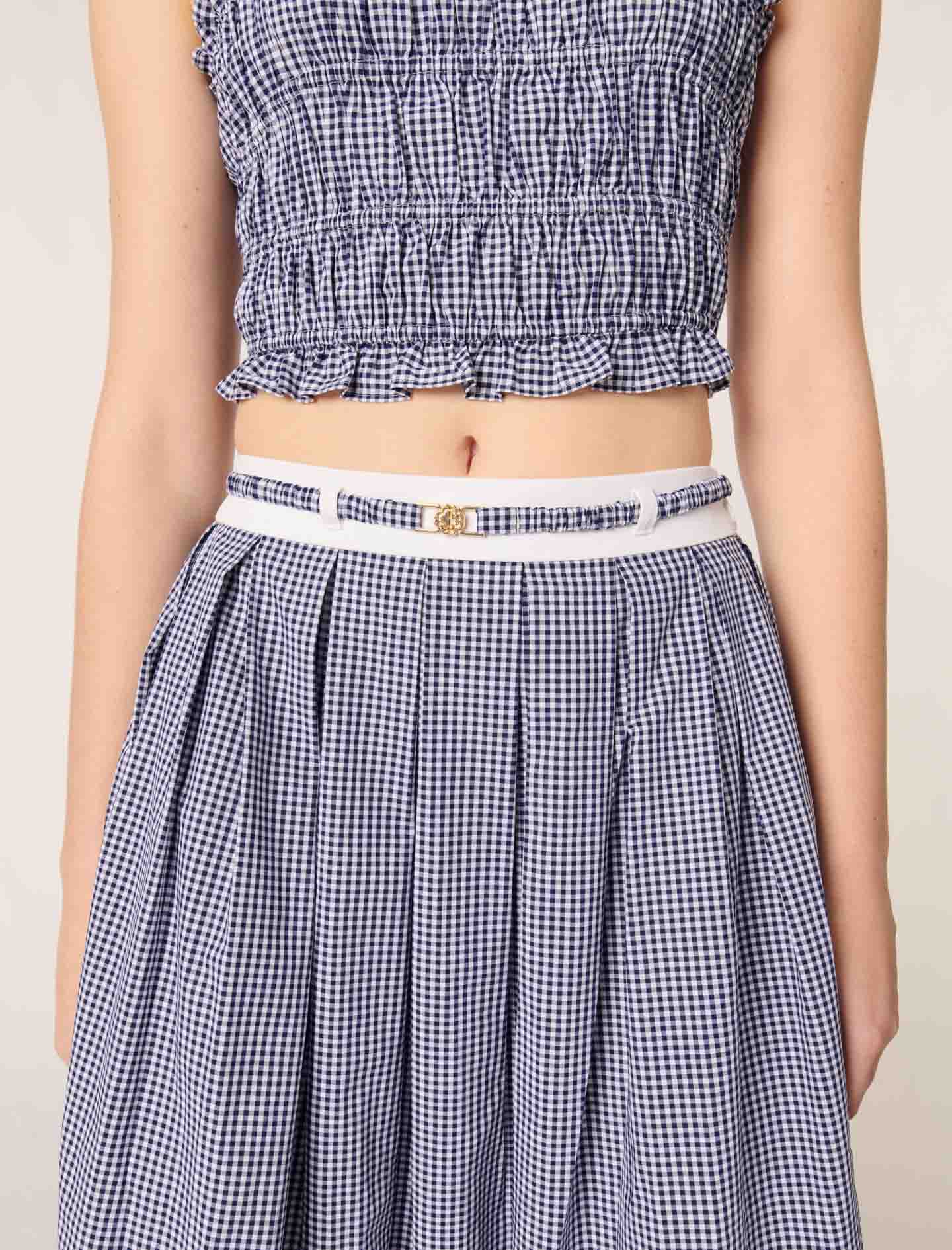 Gingham maxi skirt