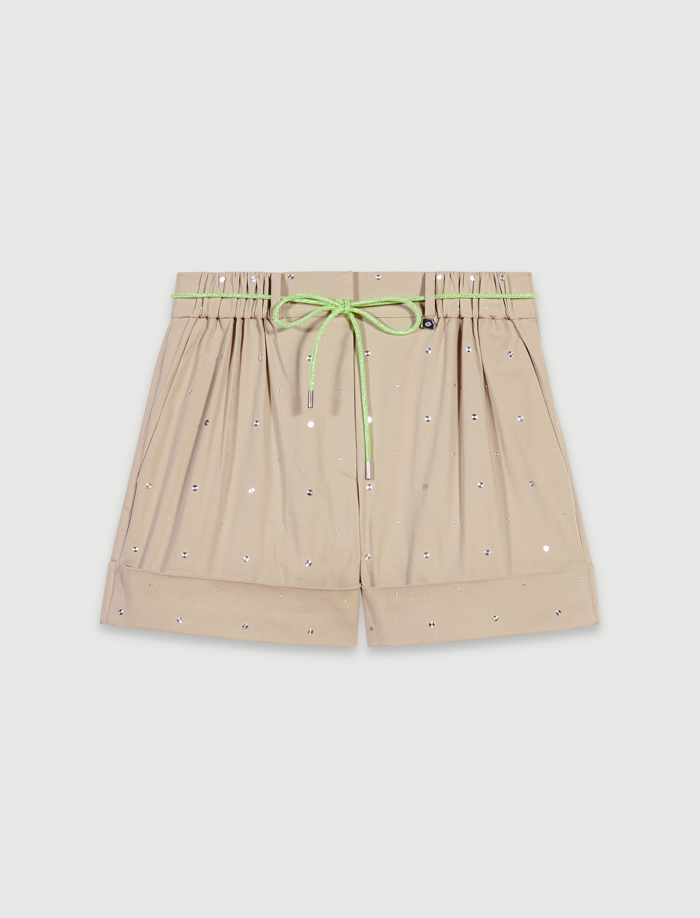 Cotton studded shorts