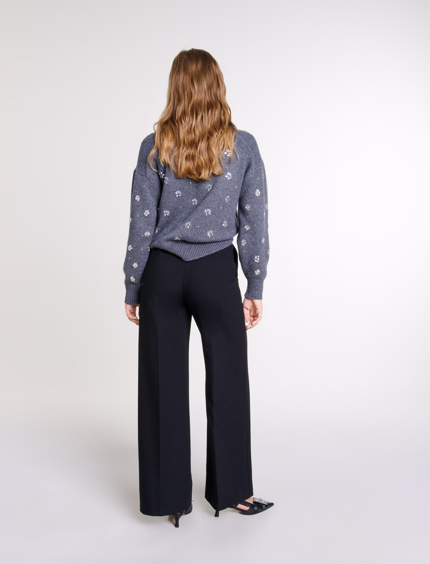 Wide belted trousers