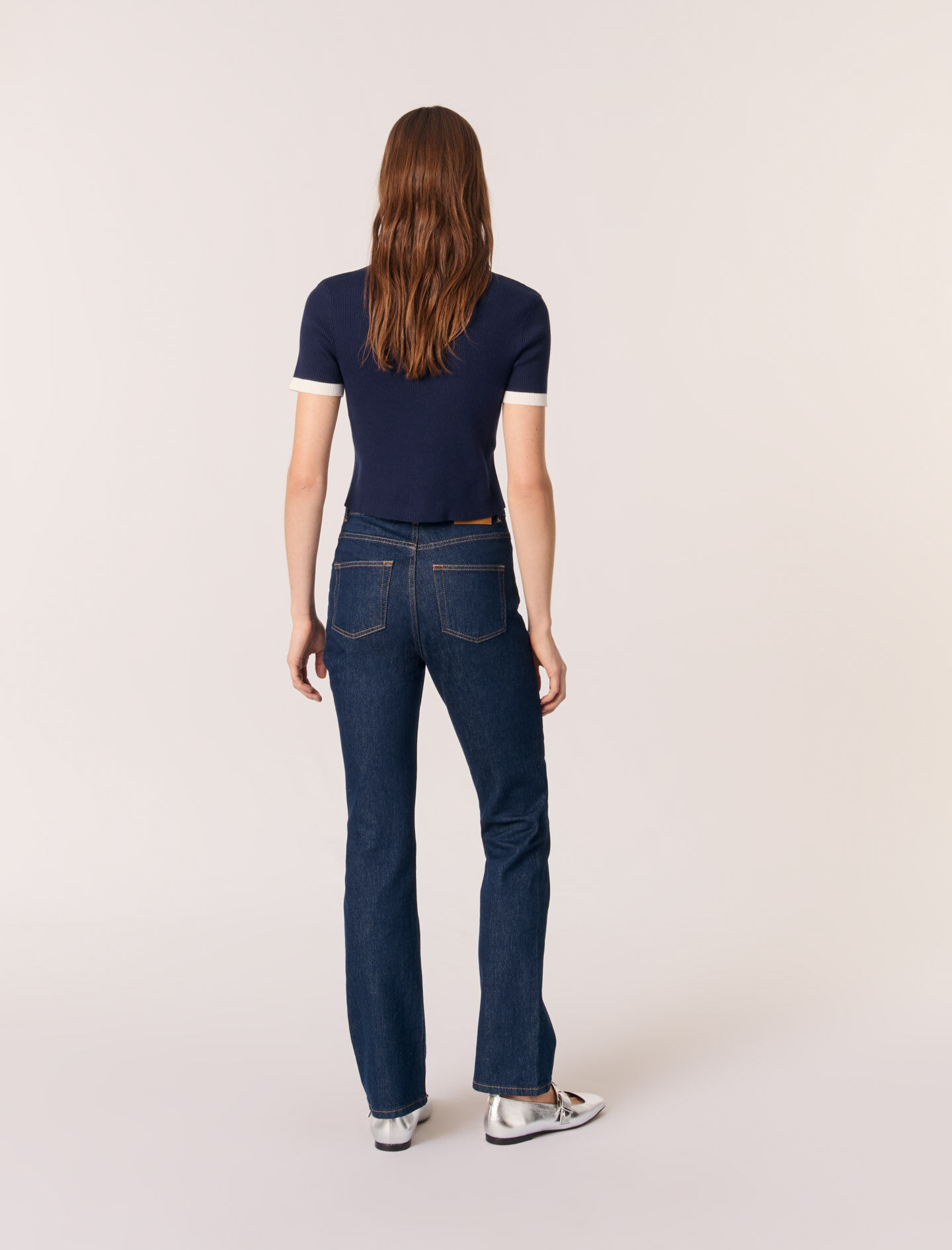 Contrasting cropped cardigan