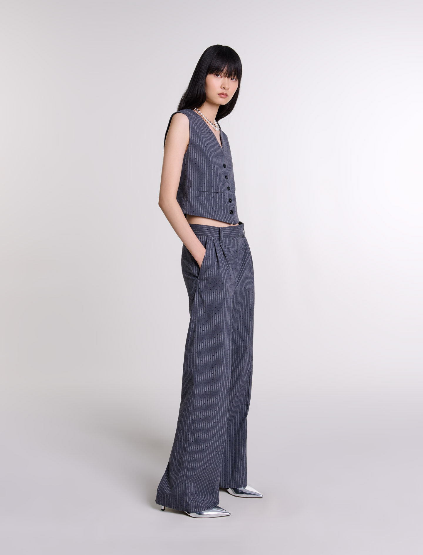 Rhinestone suit trousers