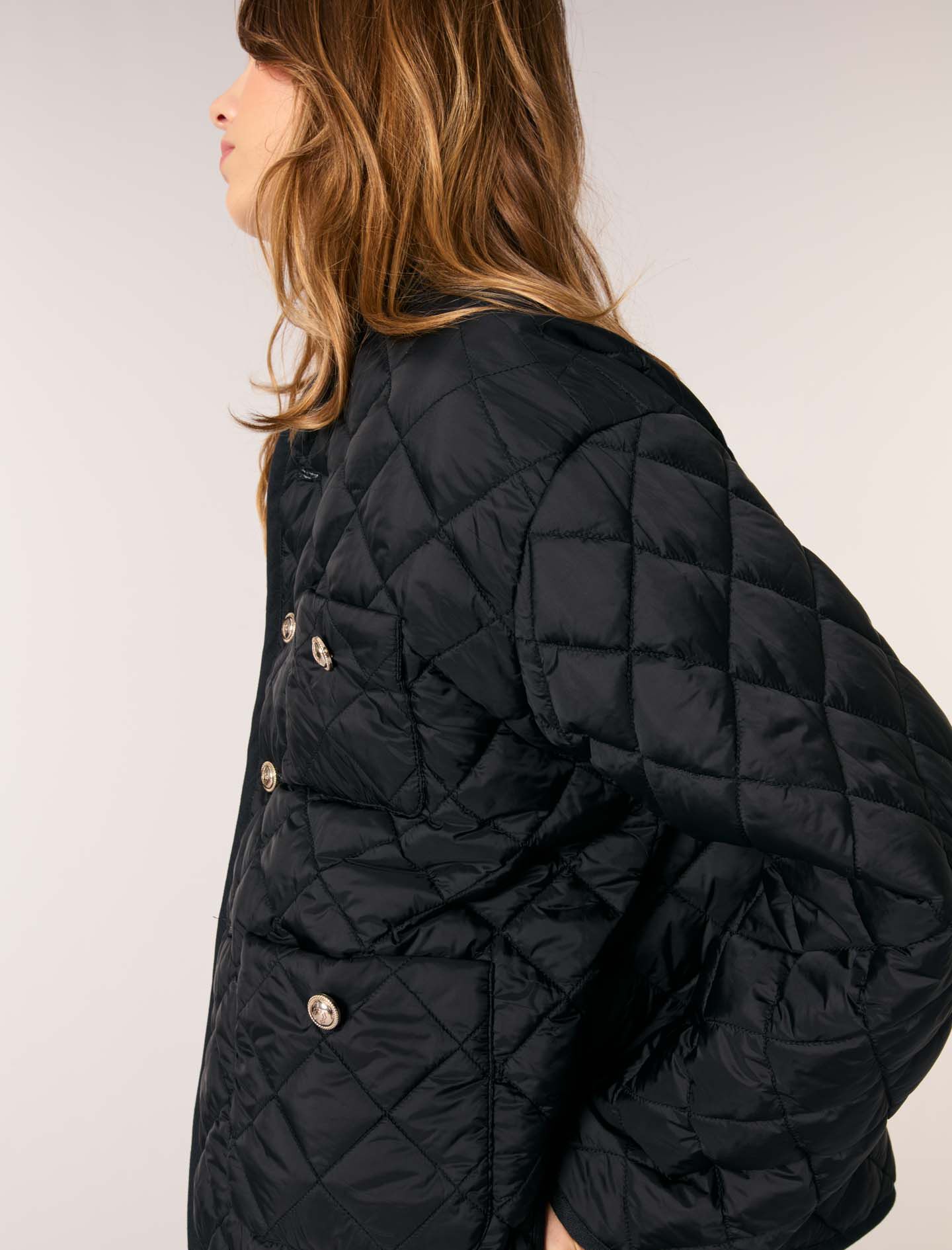 Reversible quilted coat